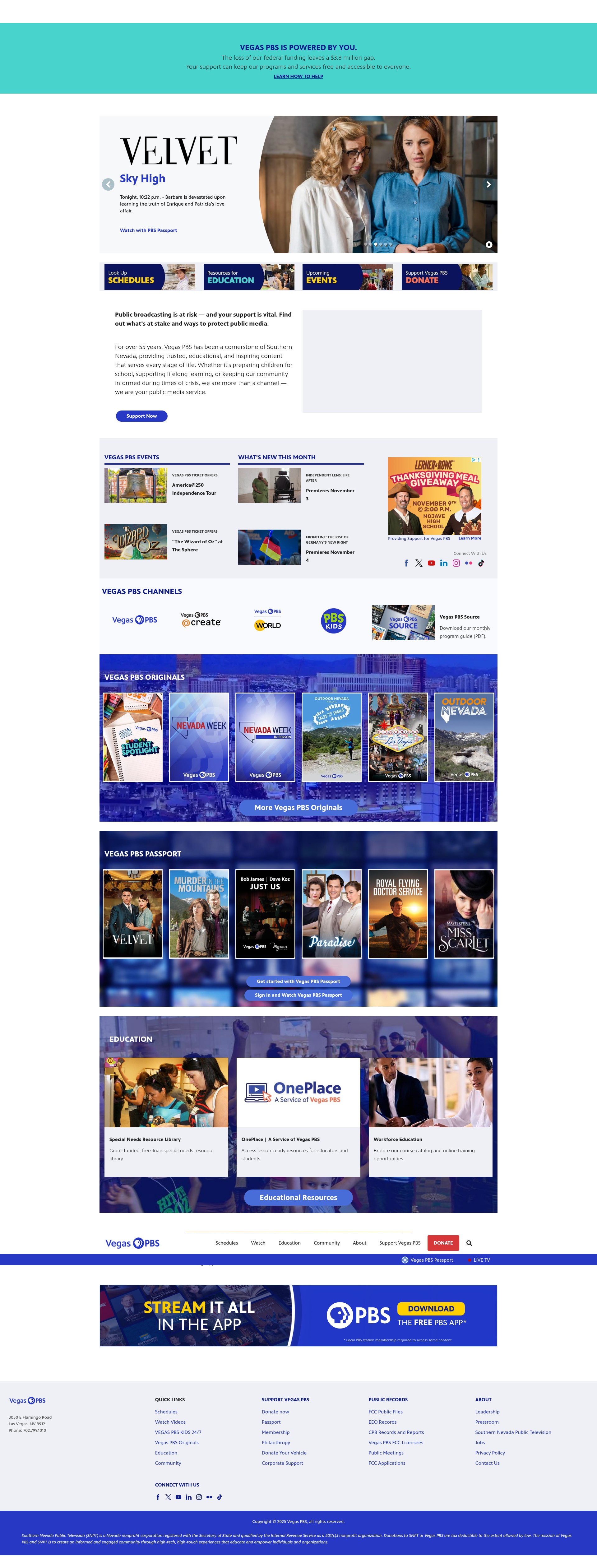 Screenshot of vegaspbs.org