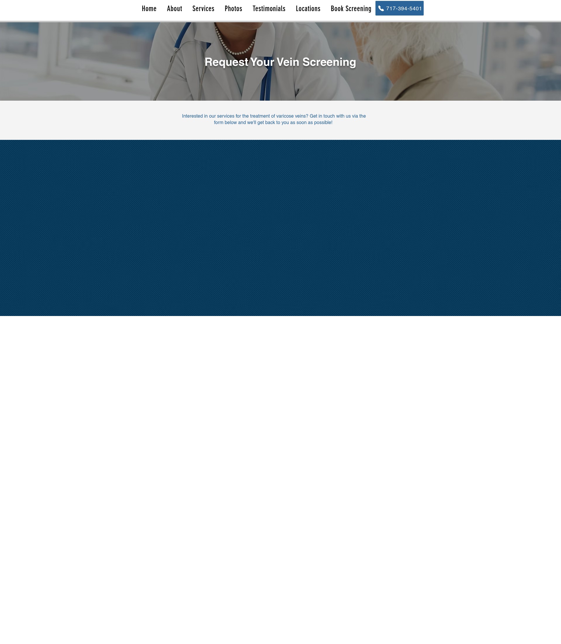 Screenshot of veincenteroflancaster.com