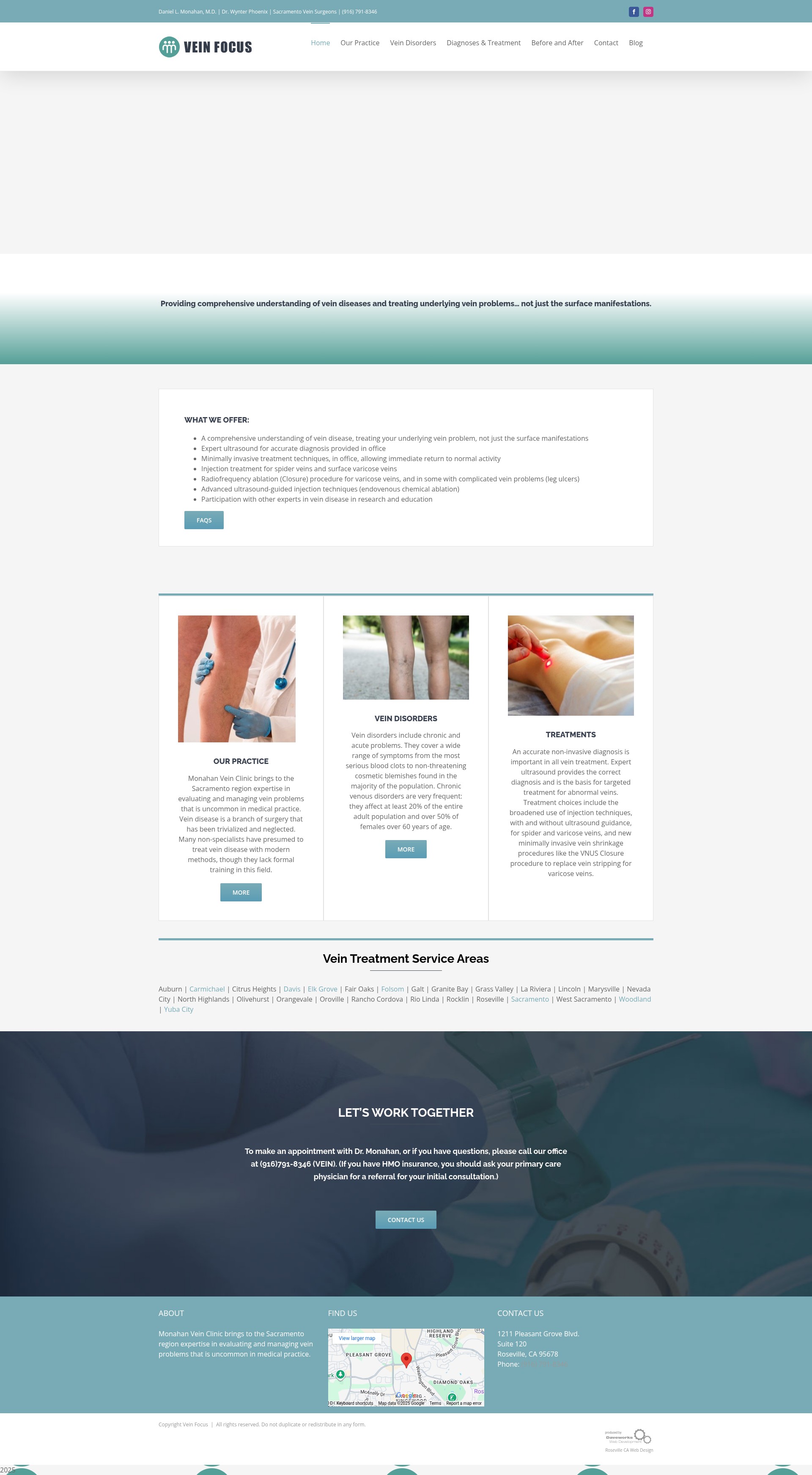 Screenshot of veinfocus.com