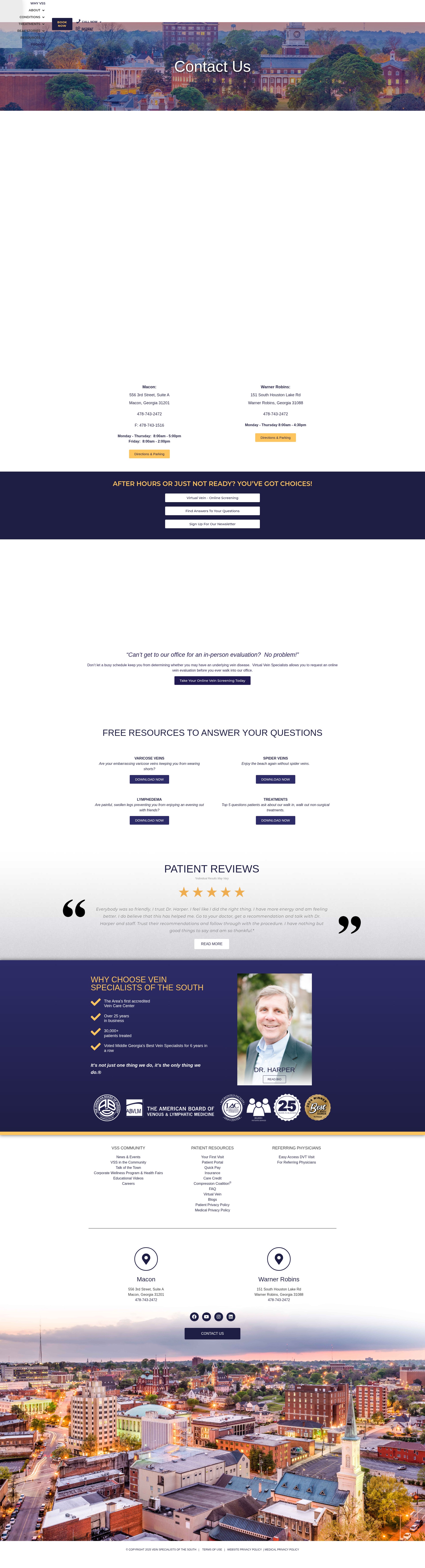 Screenshot of veinspecialists.com