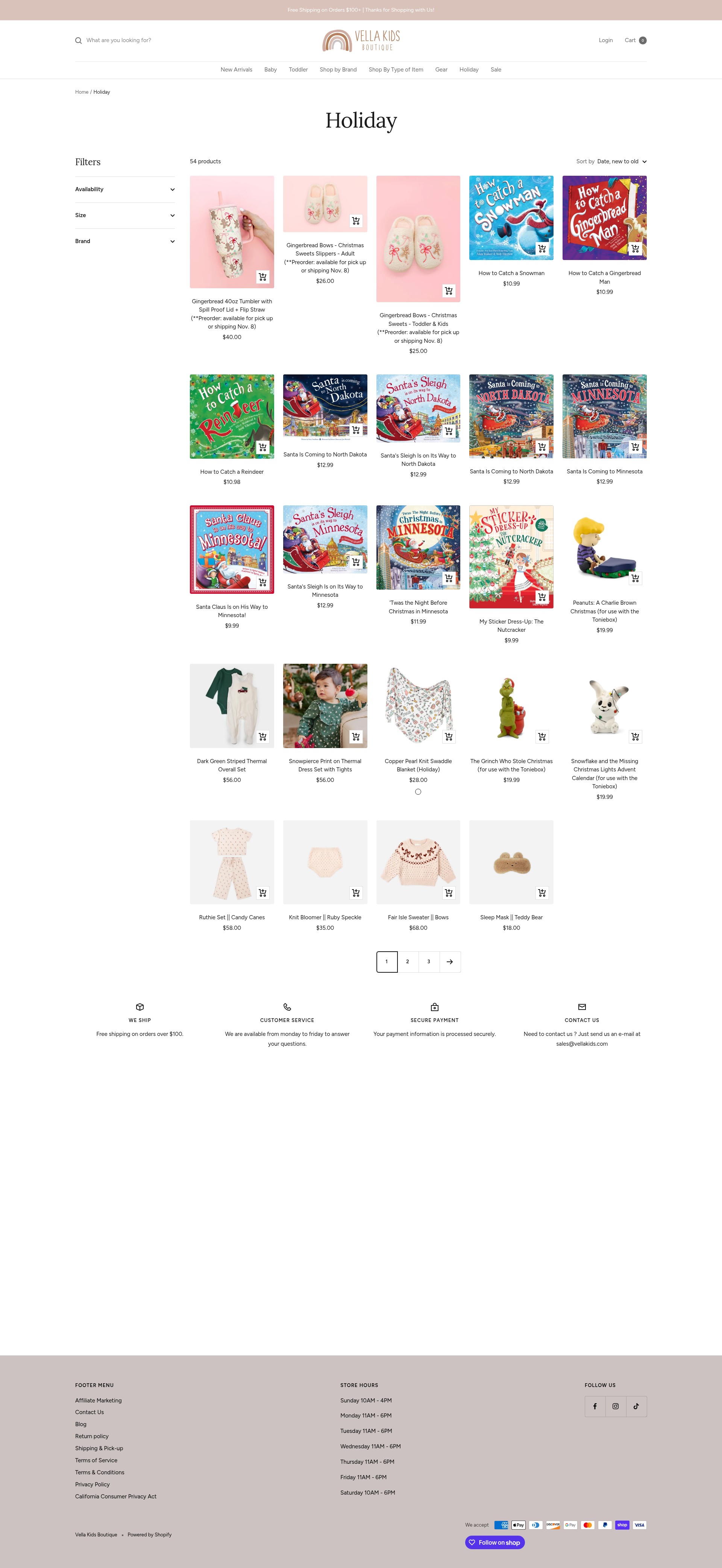 Screenshot of vellakids.com