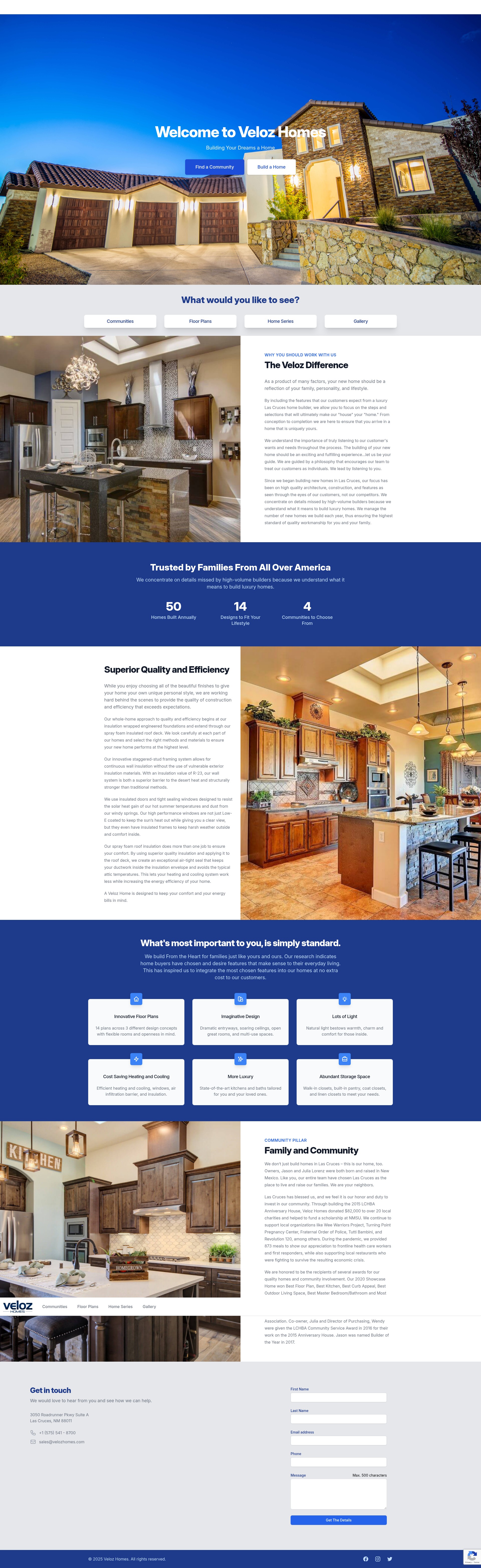 Screenshot of velozhomes.com
