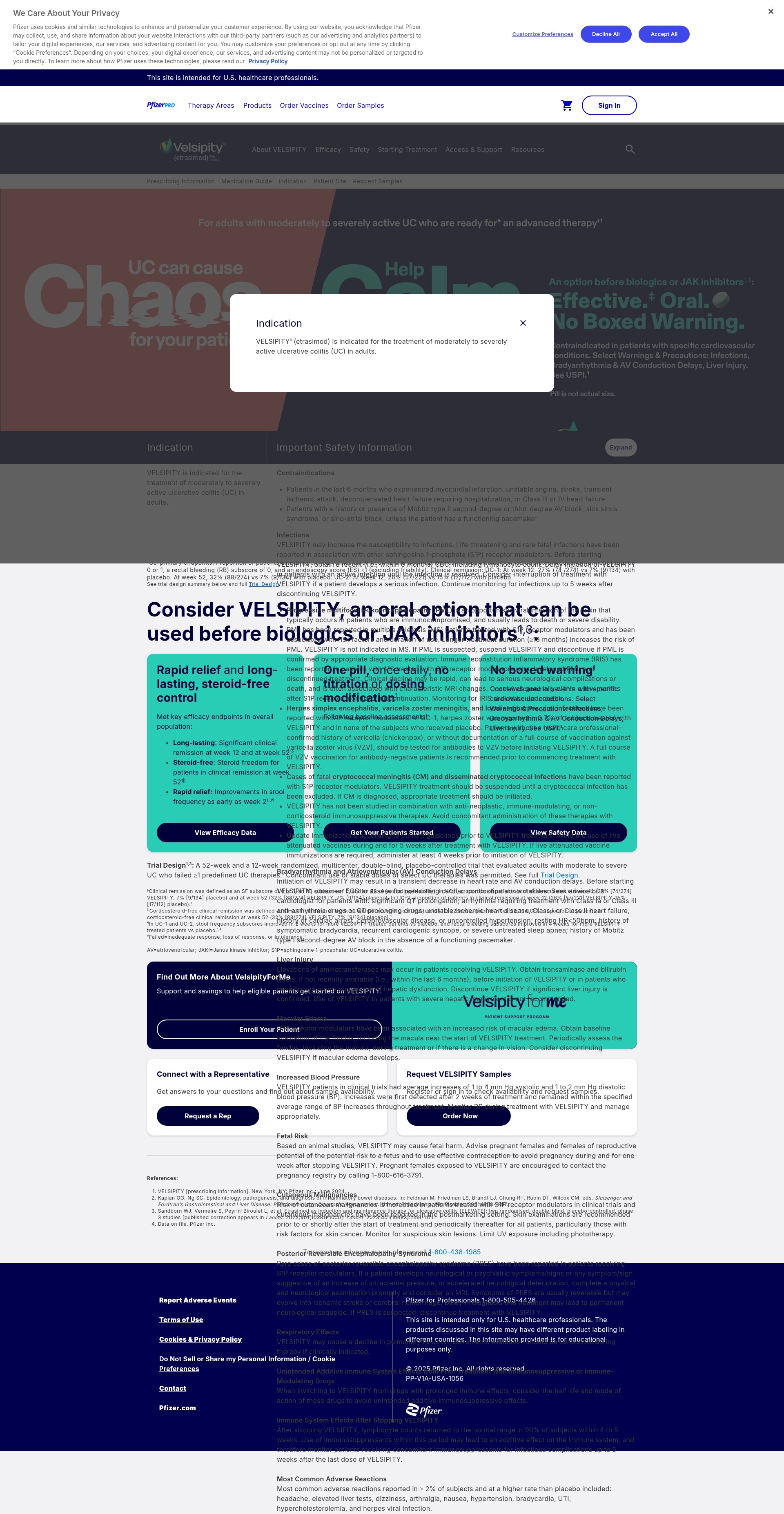 Screenshot of velsipity.pfizerpro.com