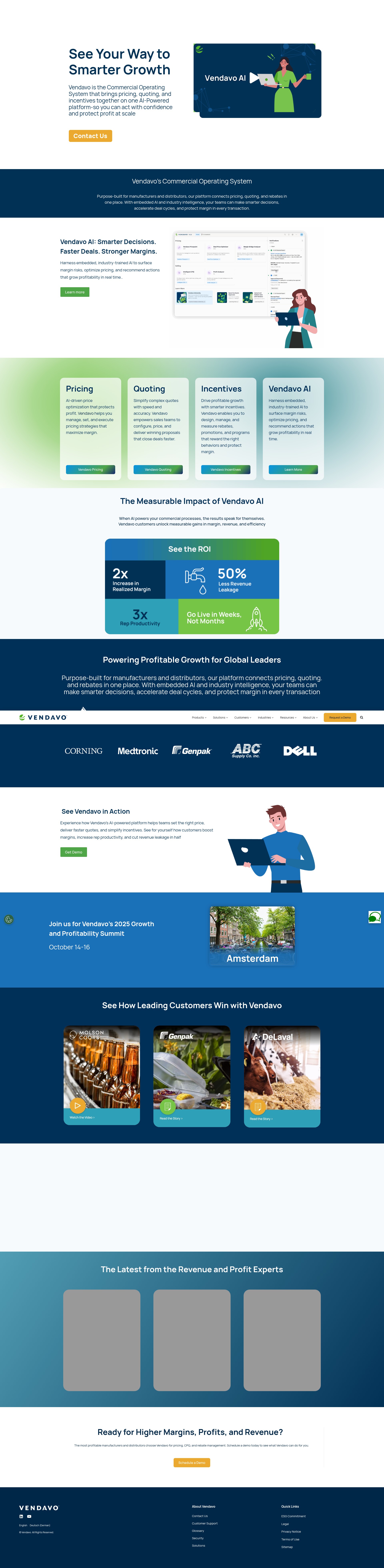Screenshot of vendavo.com