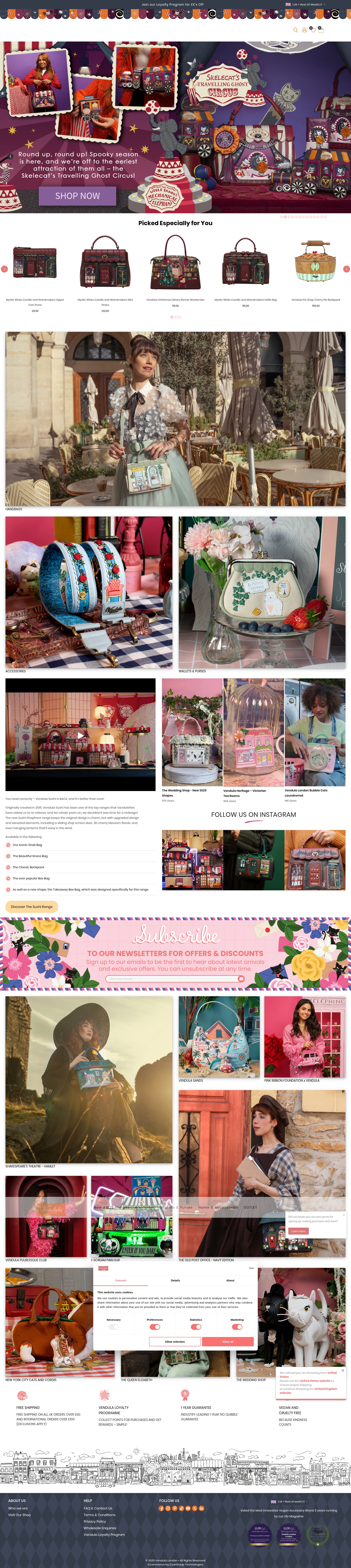 Screenshot of vendulalondon.com