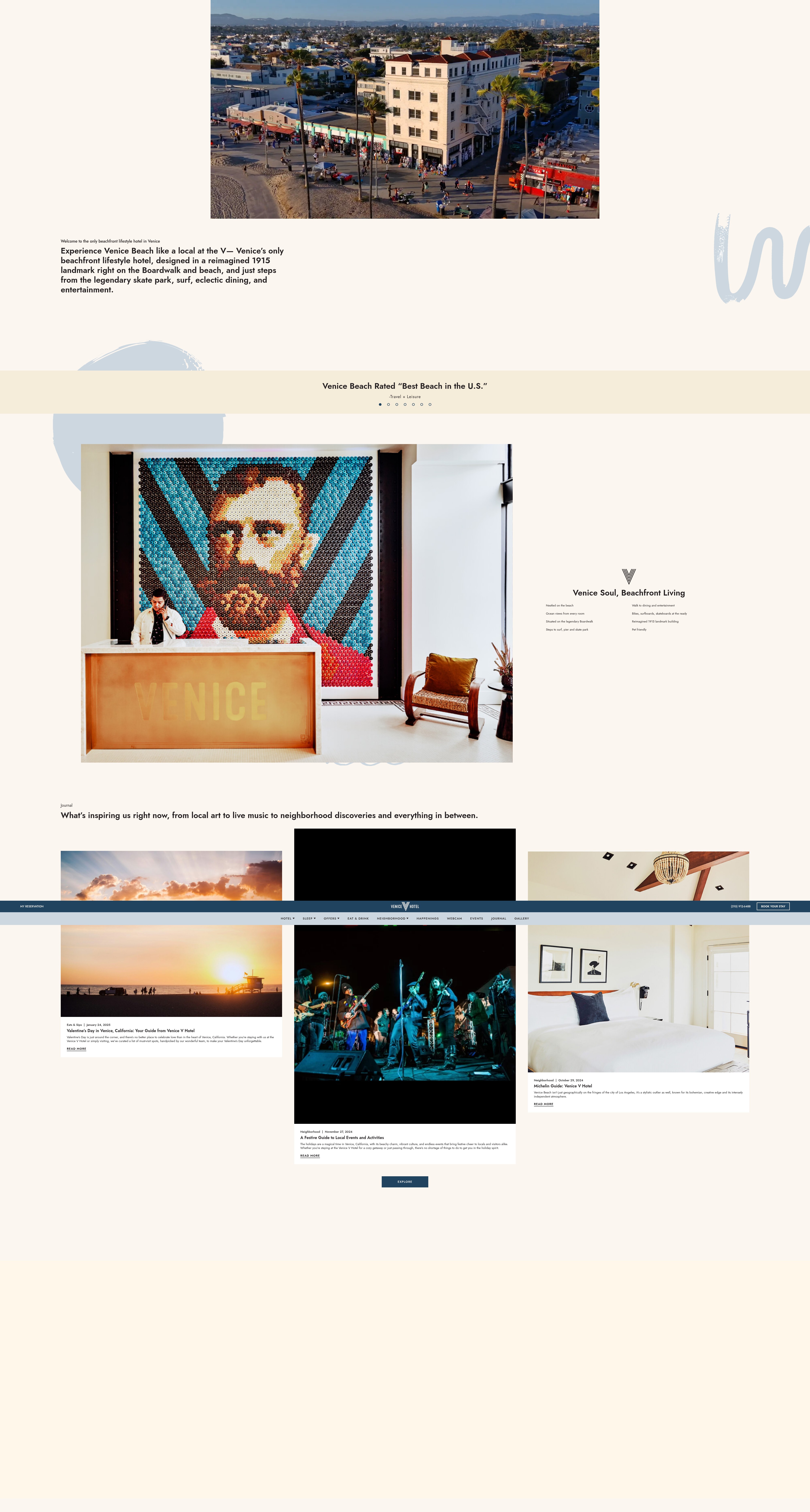 Screenshot of venicevhotel.com