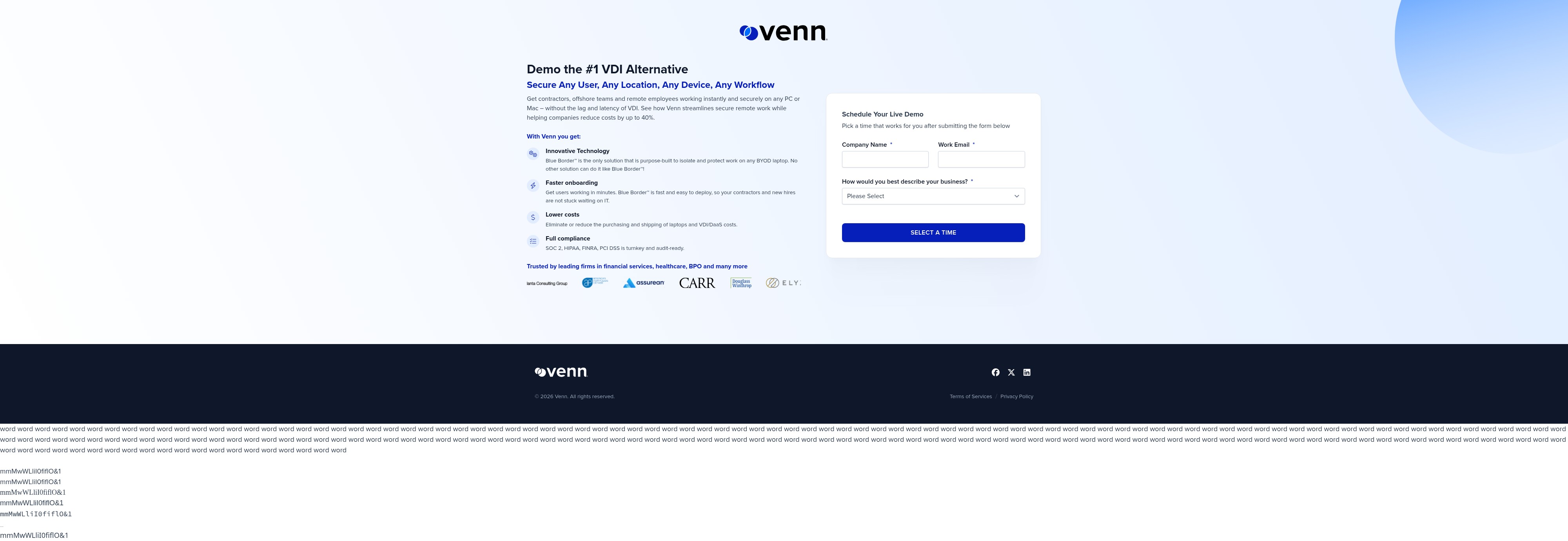 Screenshot of venn.com