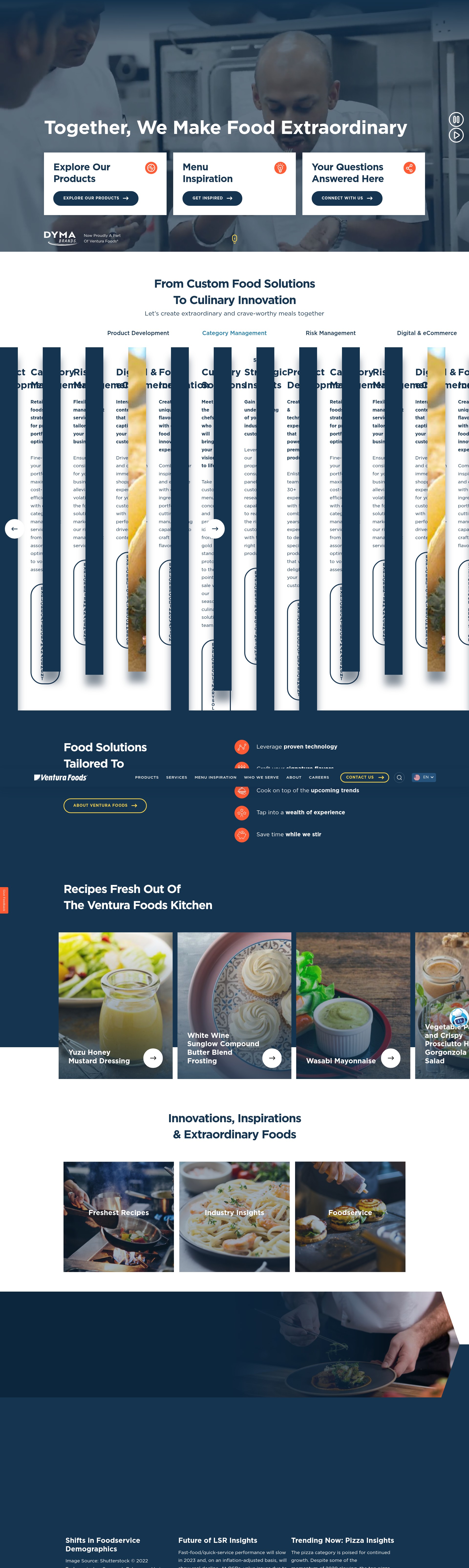 Screenshot of venturafoods.com