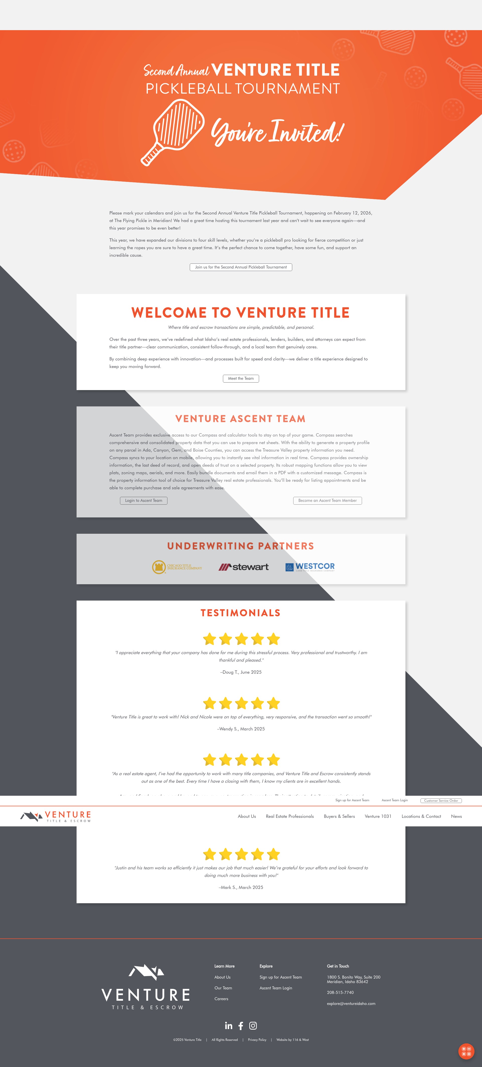 Screenshot of ventureidaho.com
