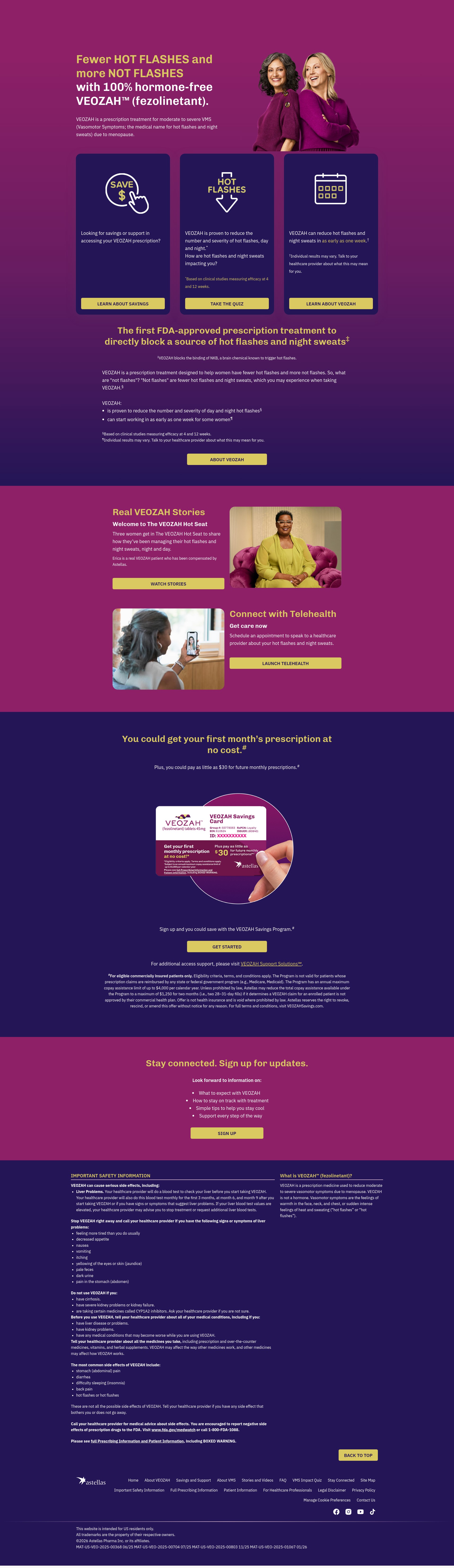 Screenshot of veozah.com