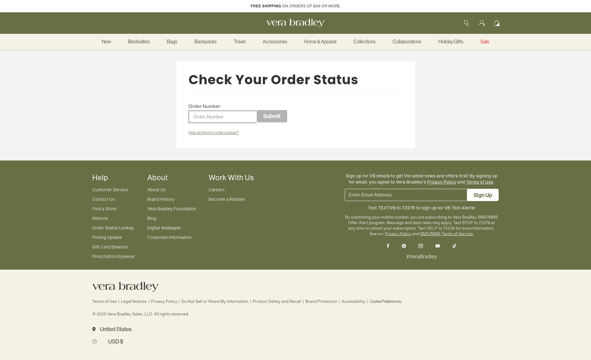 Screenshot of verabradley.com