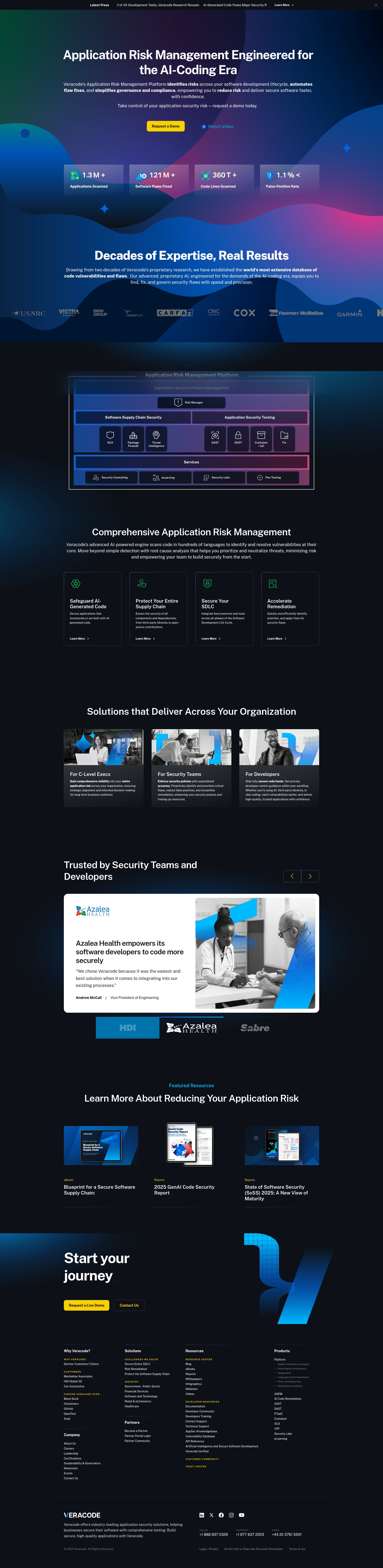 Screenshot of veracode.com