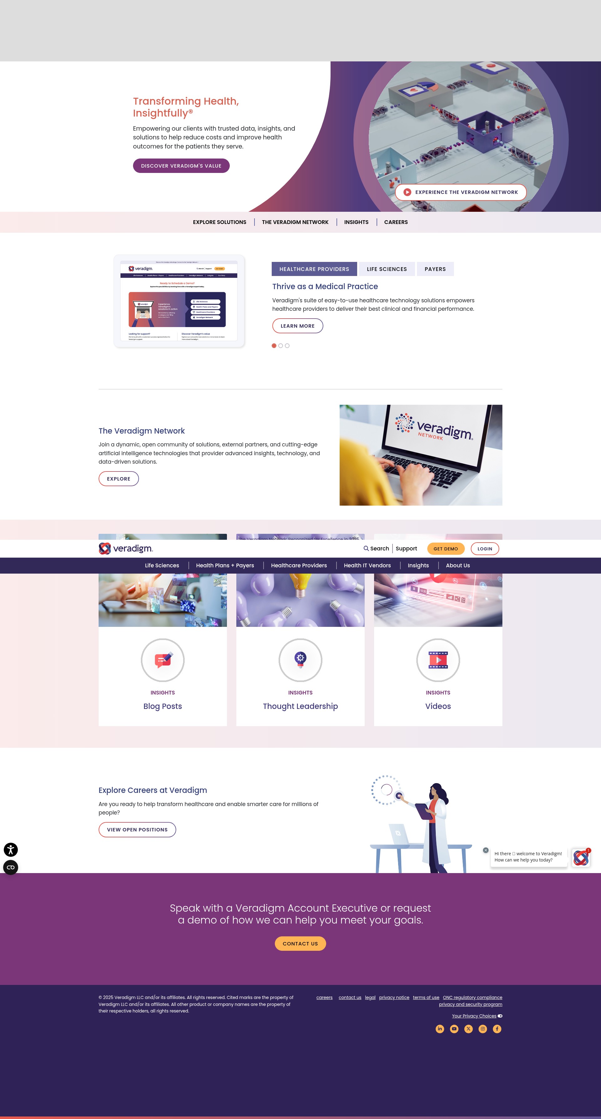 Screenshot of veradigm.com