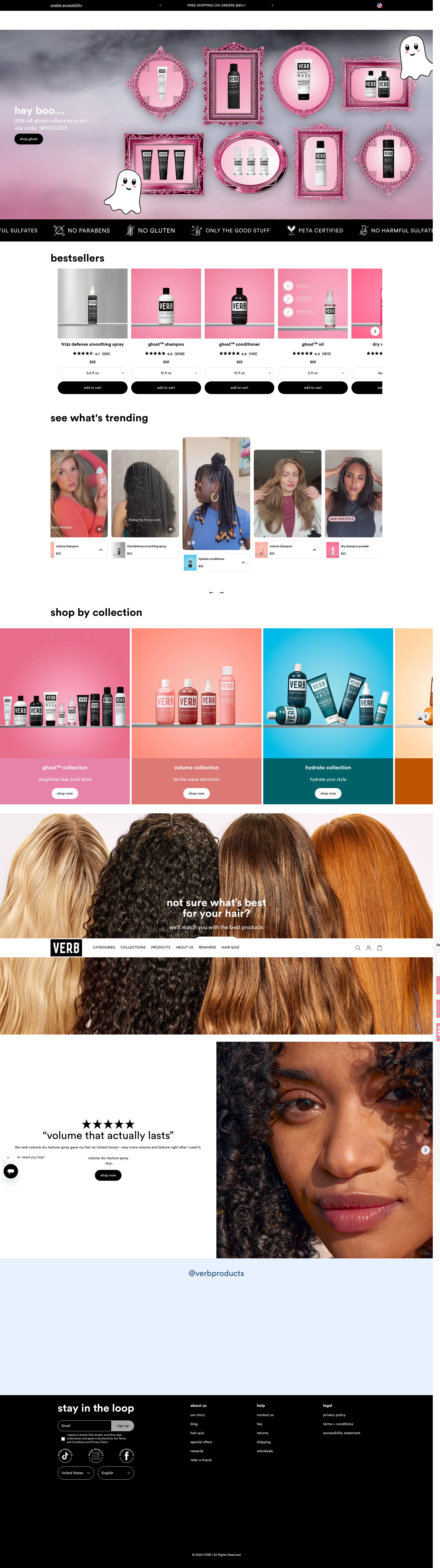 Screenshot of verbproducts.com