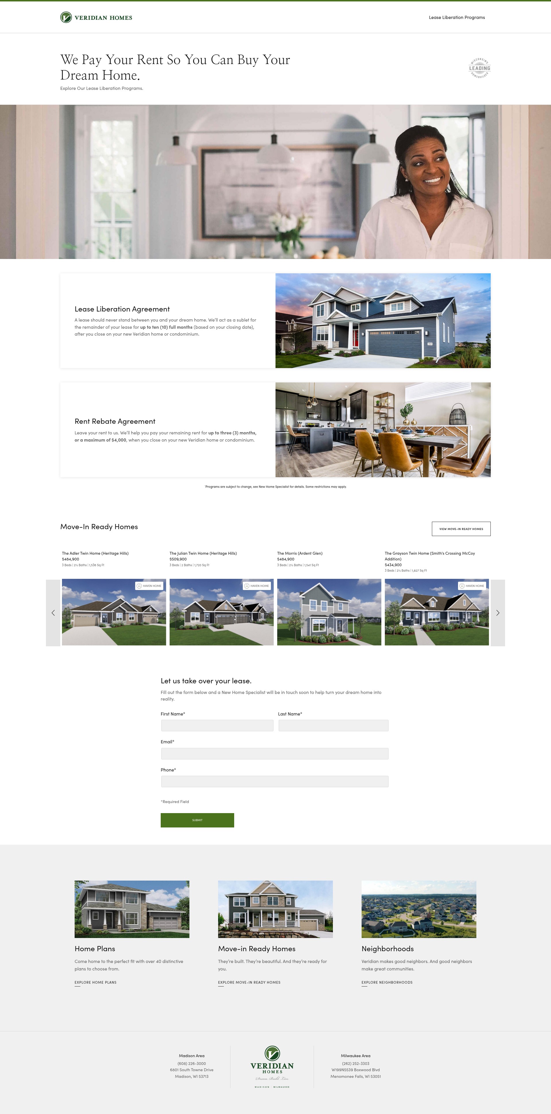 Screenshot of veridianhomes.com