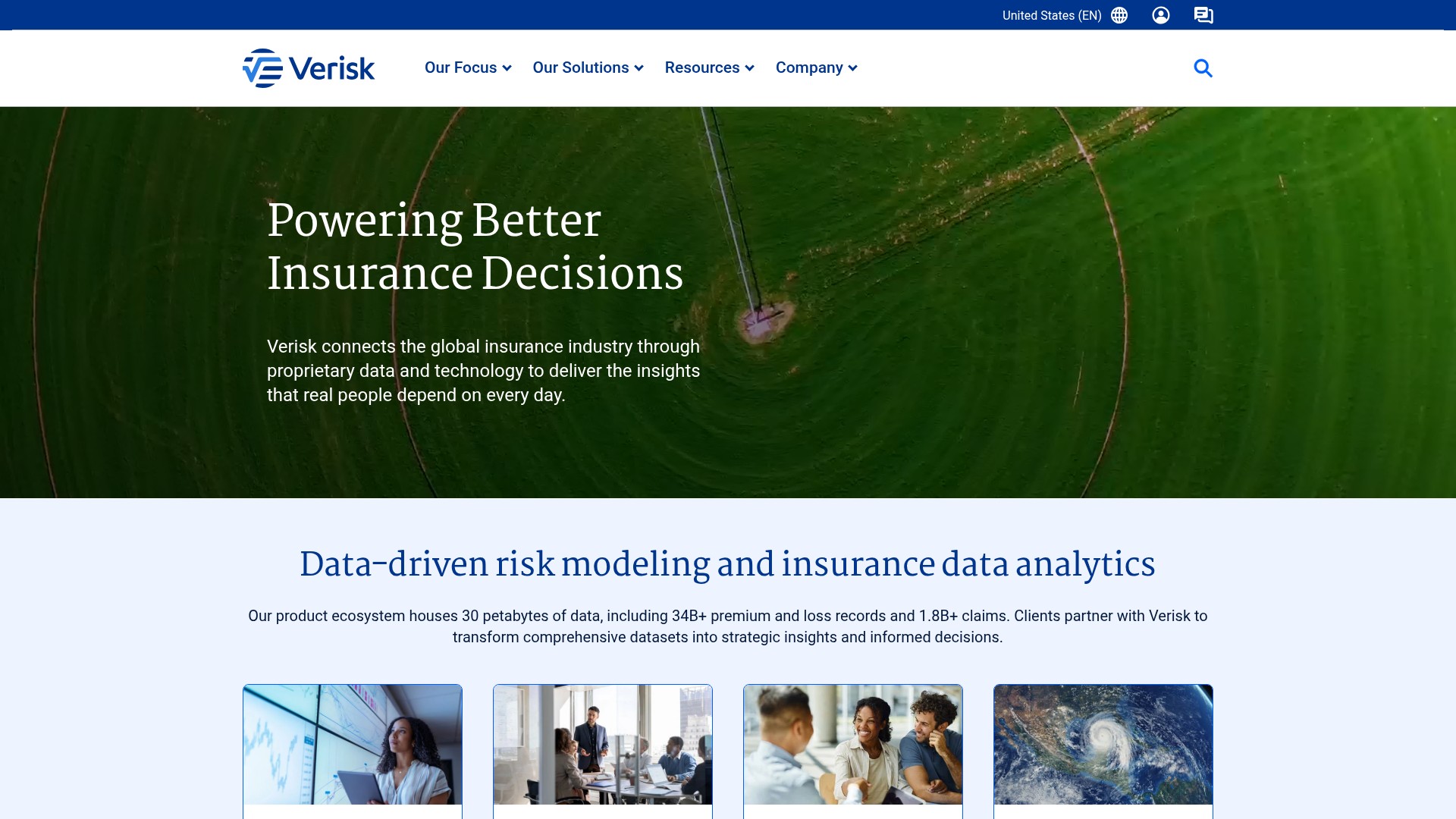 Screenshot of verisk.com