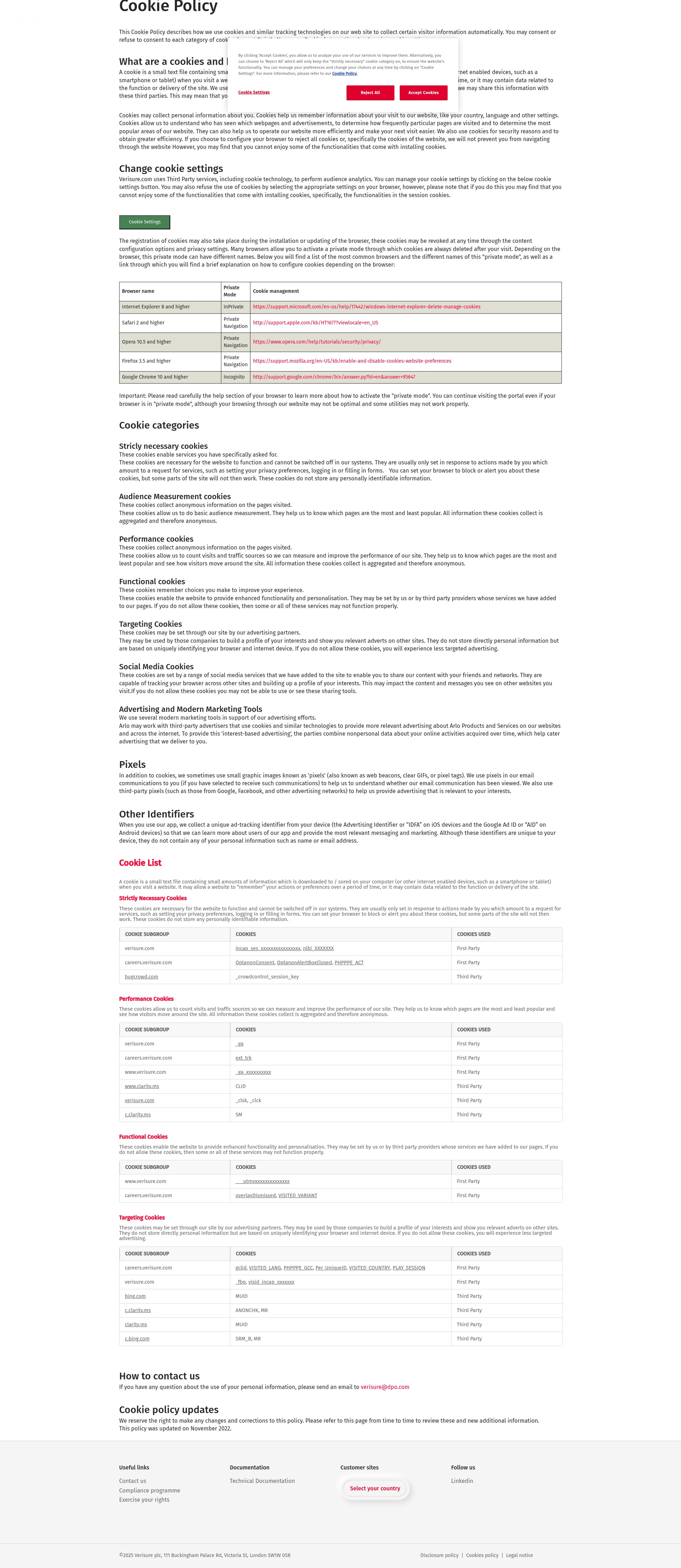 Screenshot of verisure.com