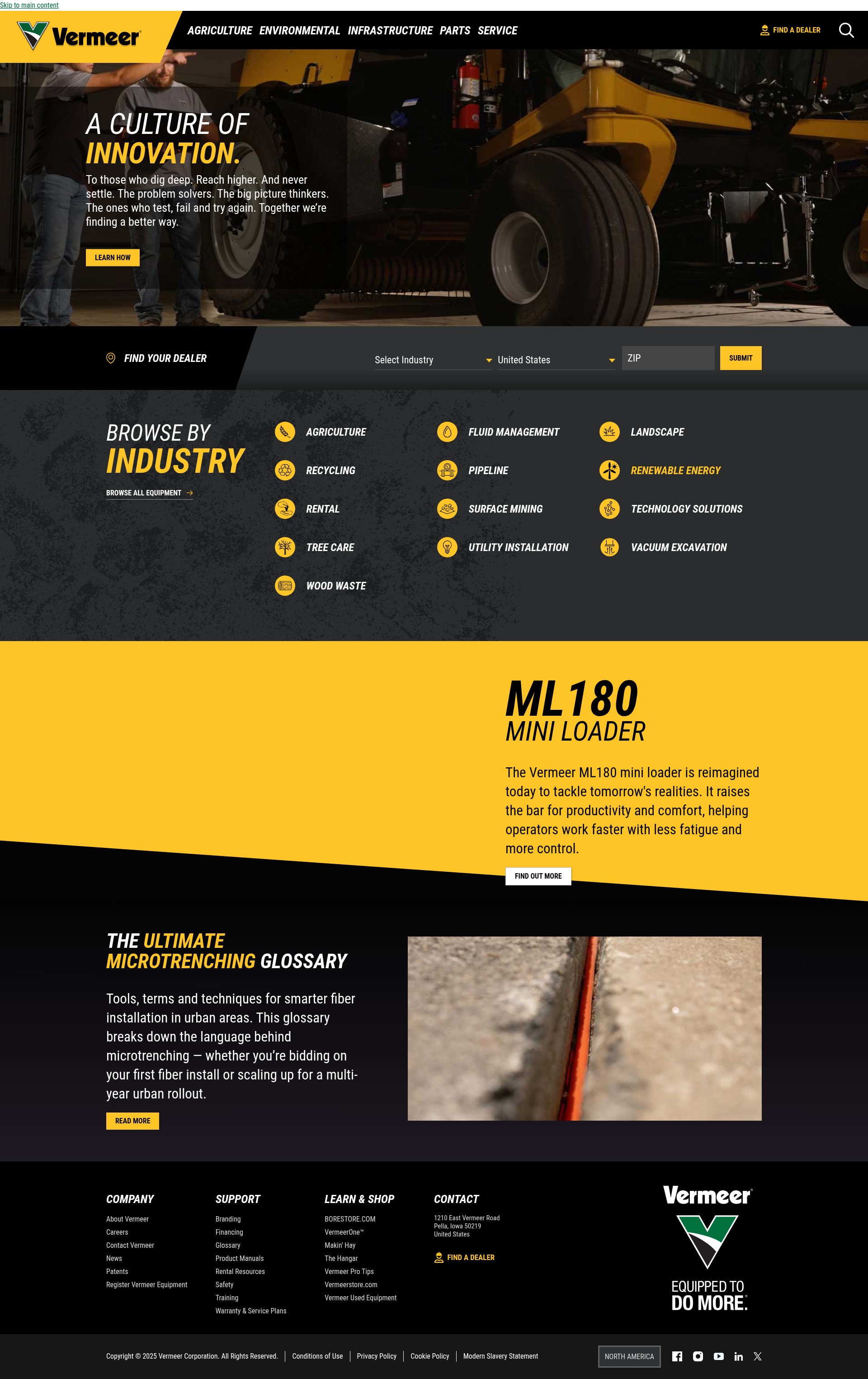 Screenshot of vermeer.com