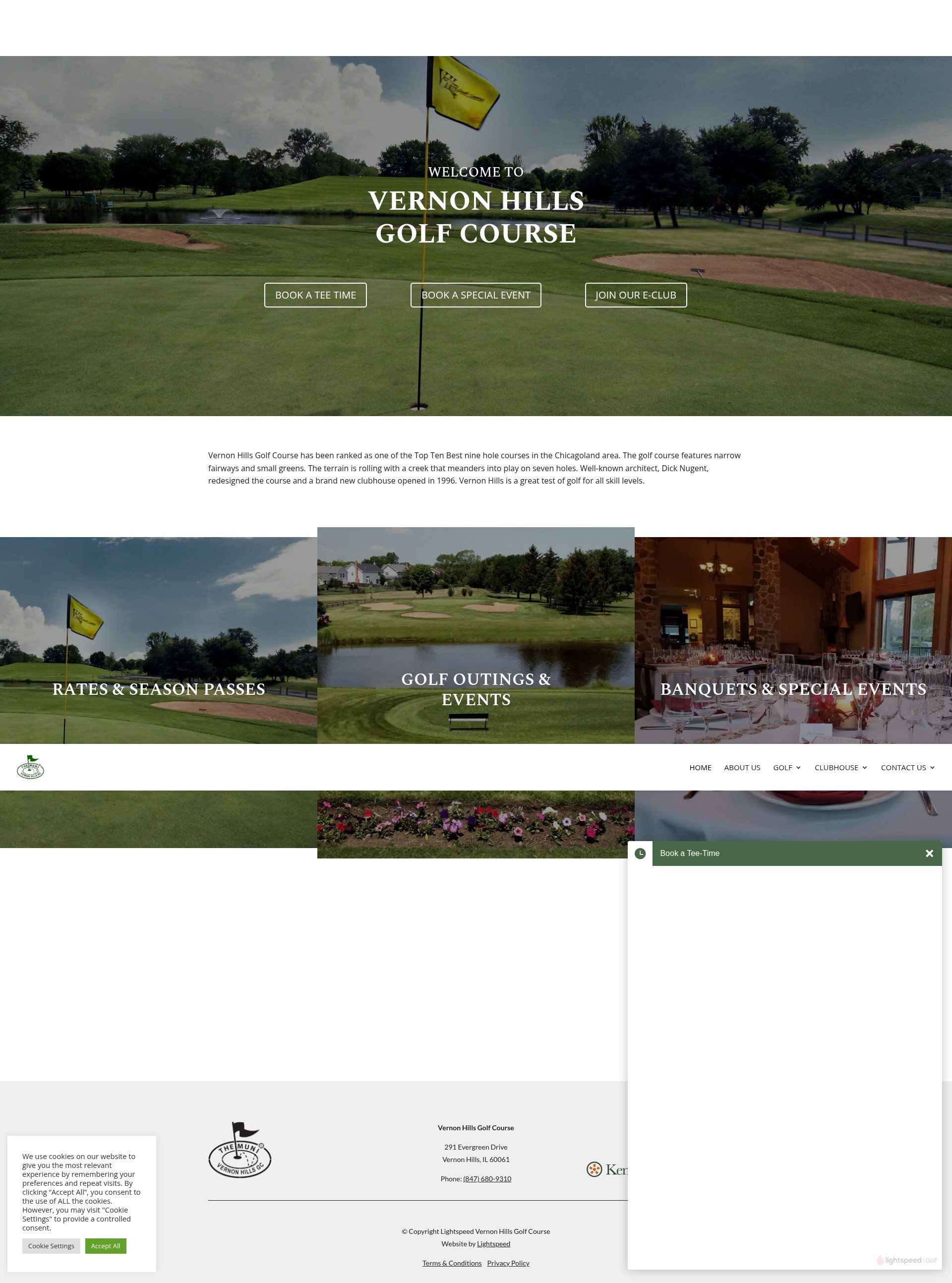 Screenshot of vernonhillsgolf.com