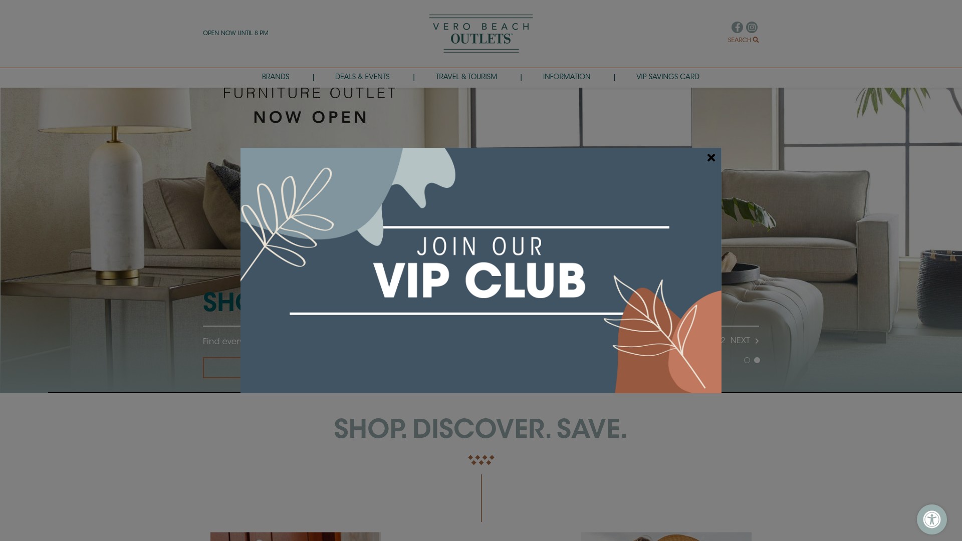 Screenshot of verobeachoutlets.com