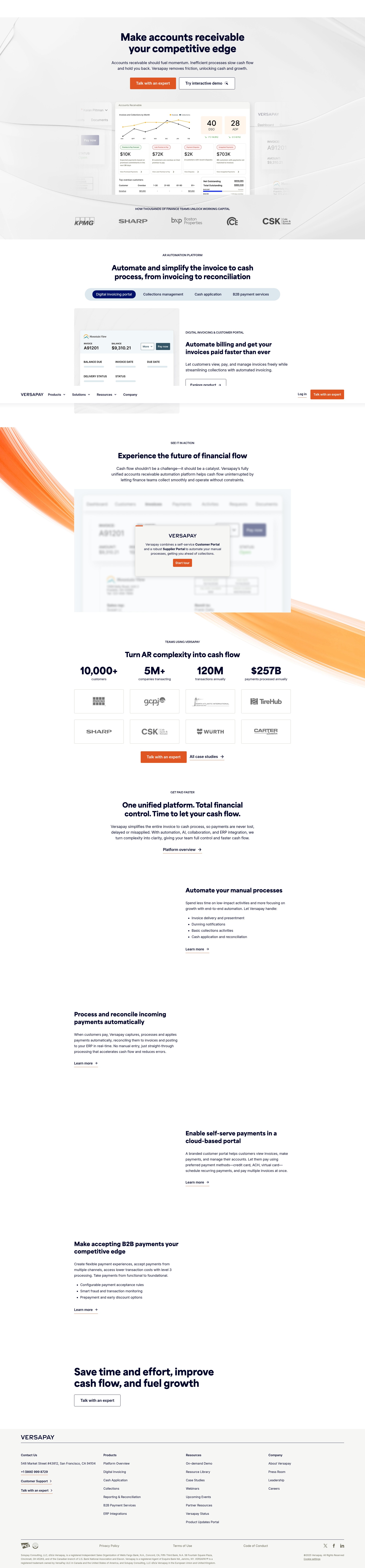 Screenshot of versapay.com