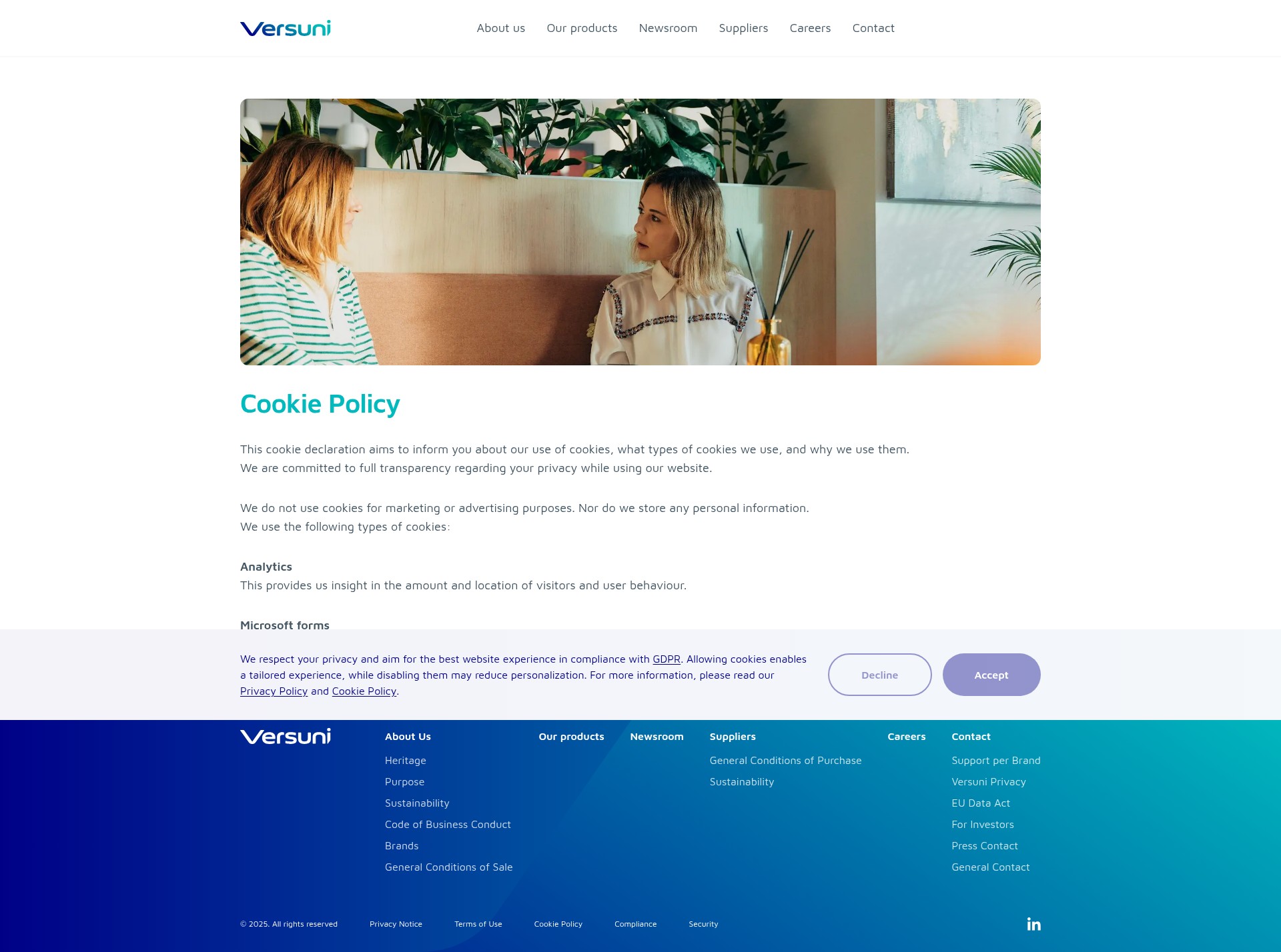 Screenshot of versuni.com