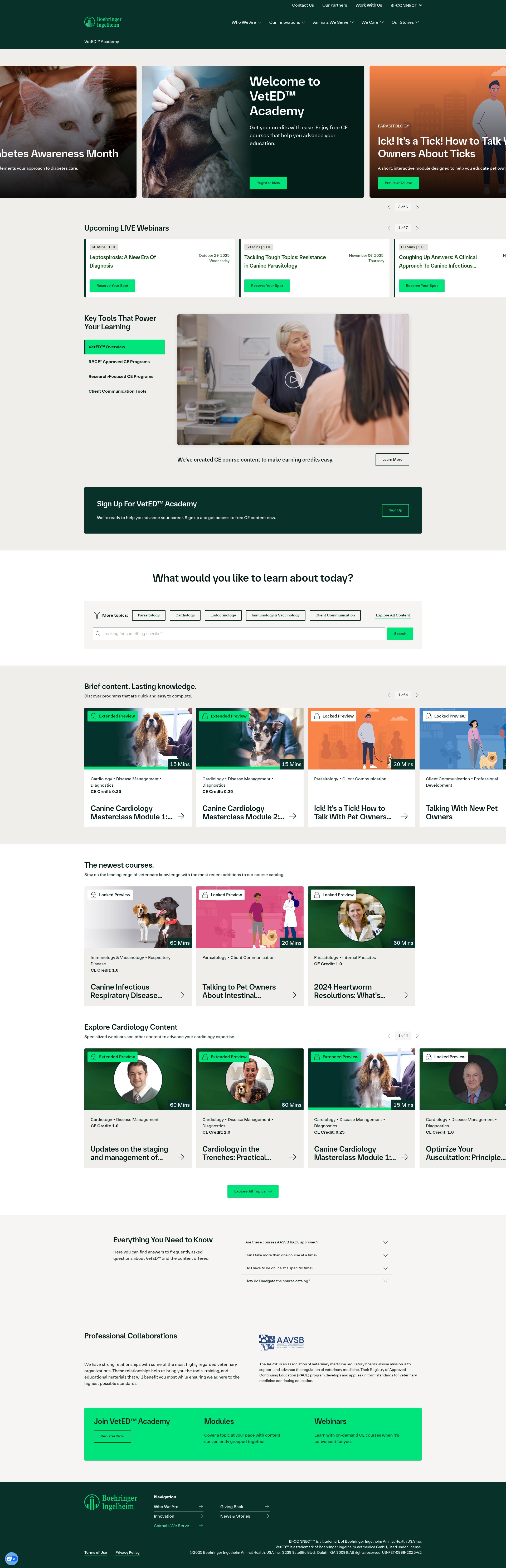 Screenshot of veted.boehringer-ingelheim.com