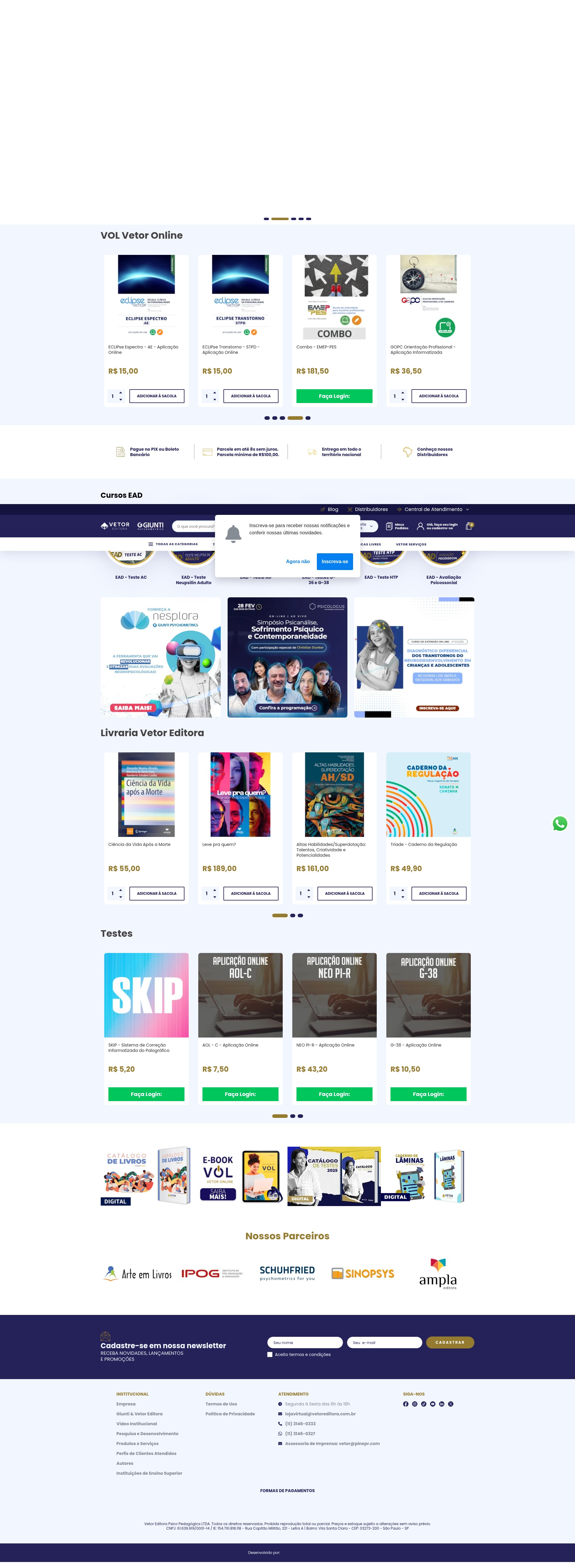 Screenshot of vetoreditora.com.br