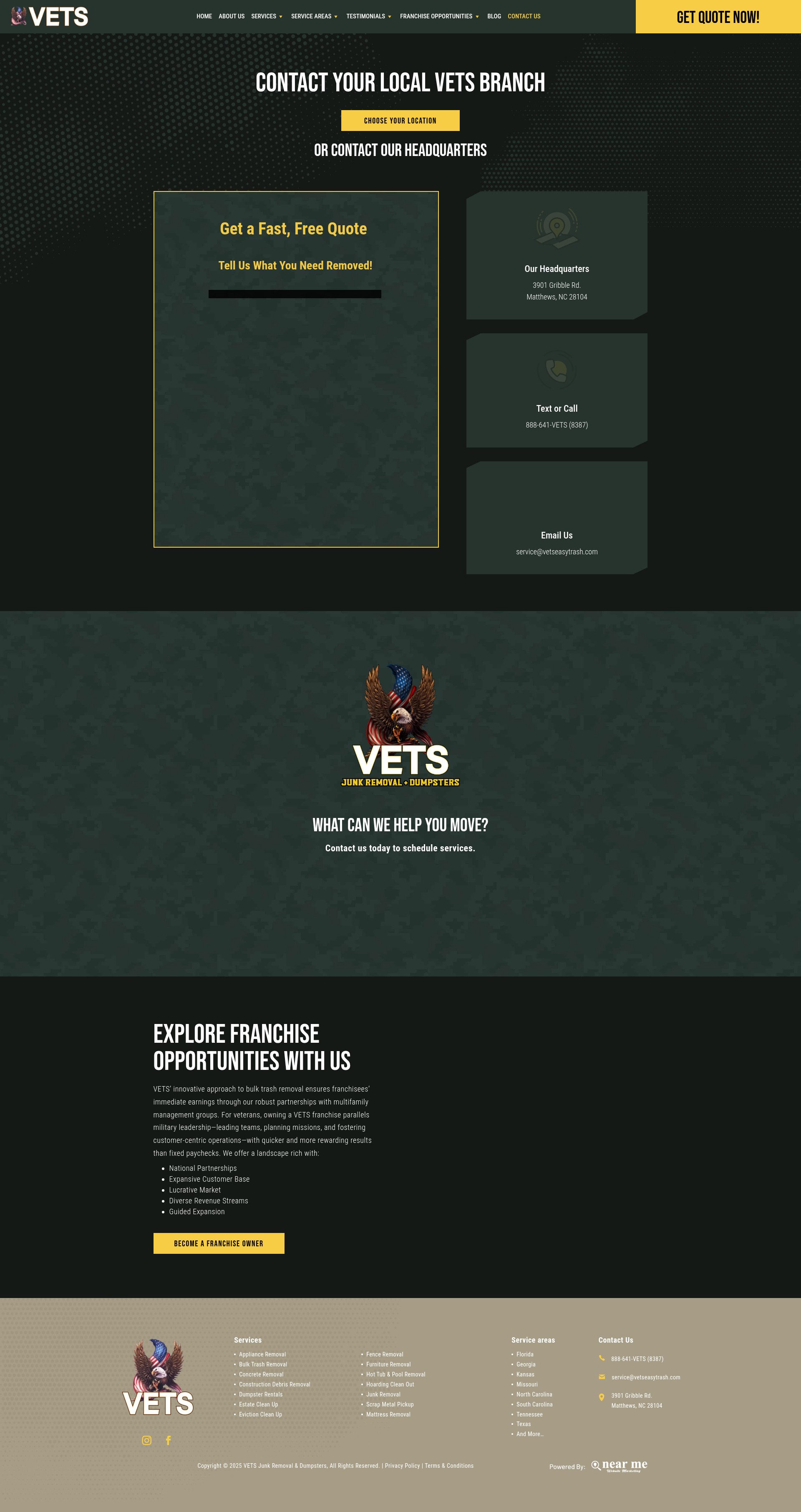 Screenshot of vetseasytrash.com