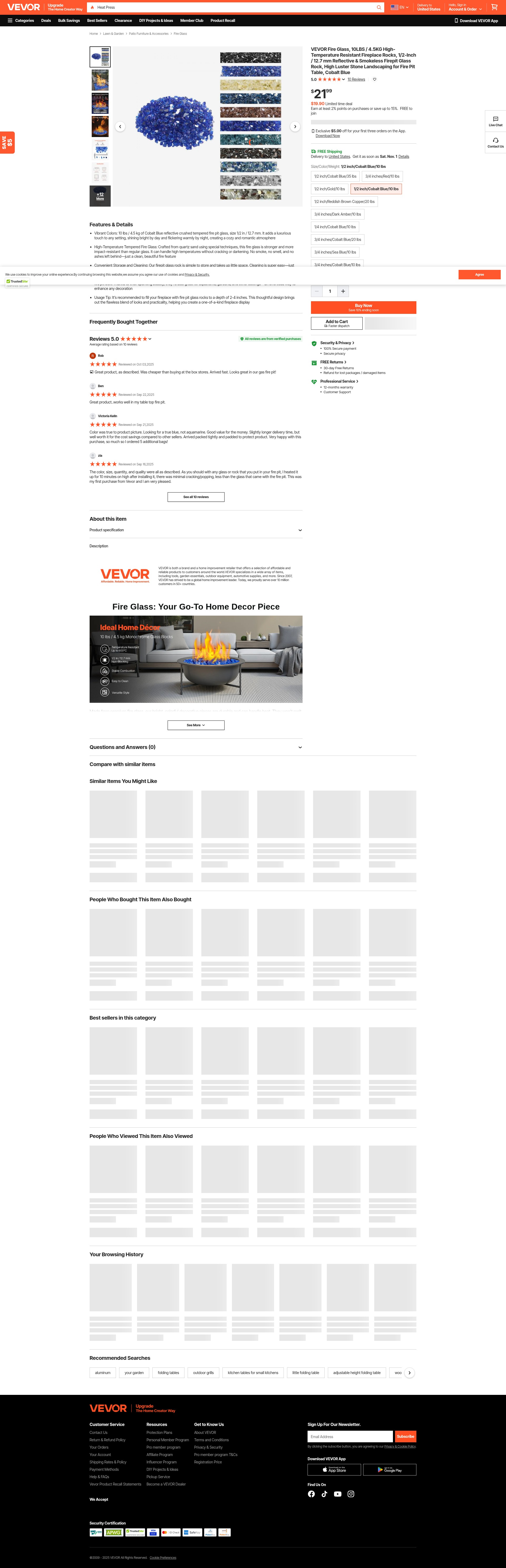 Screenshot of vevor.com