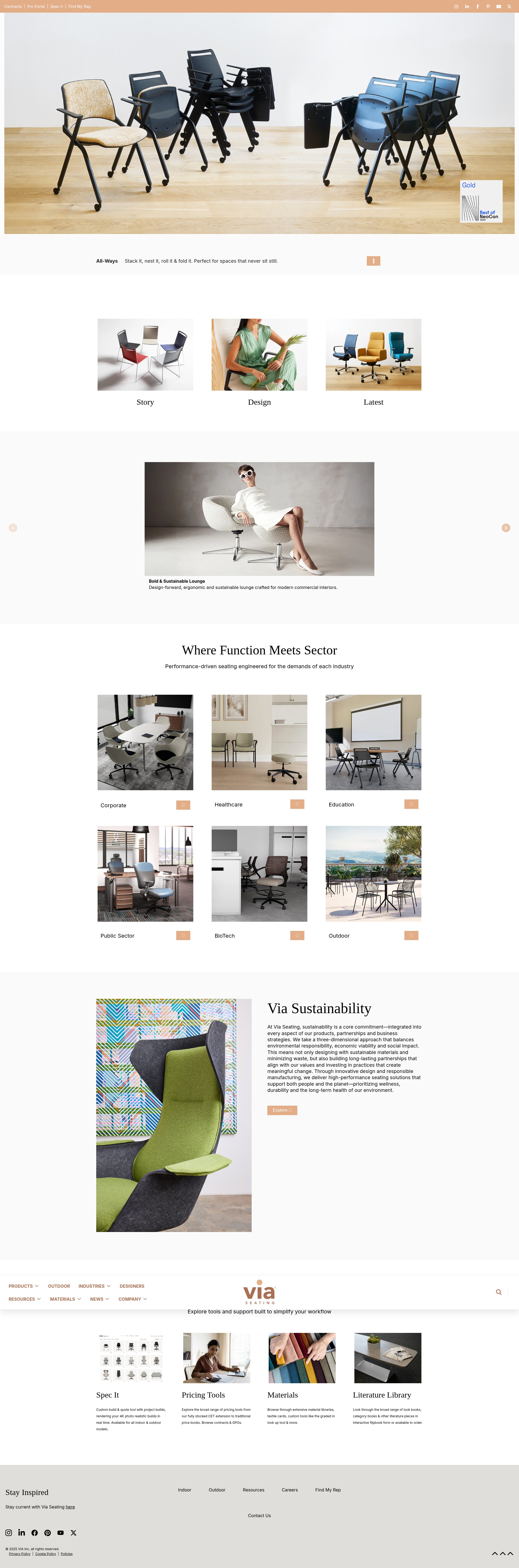 Screenshot of viaseating.com