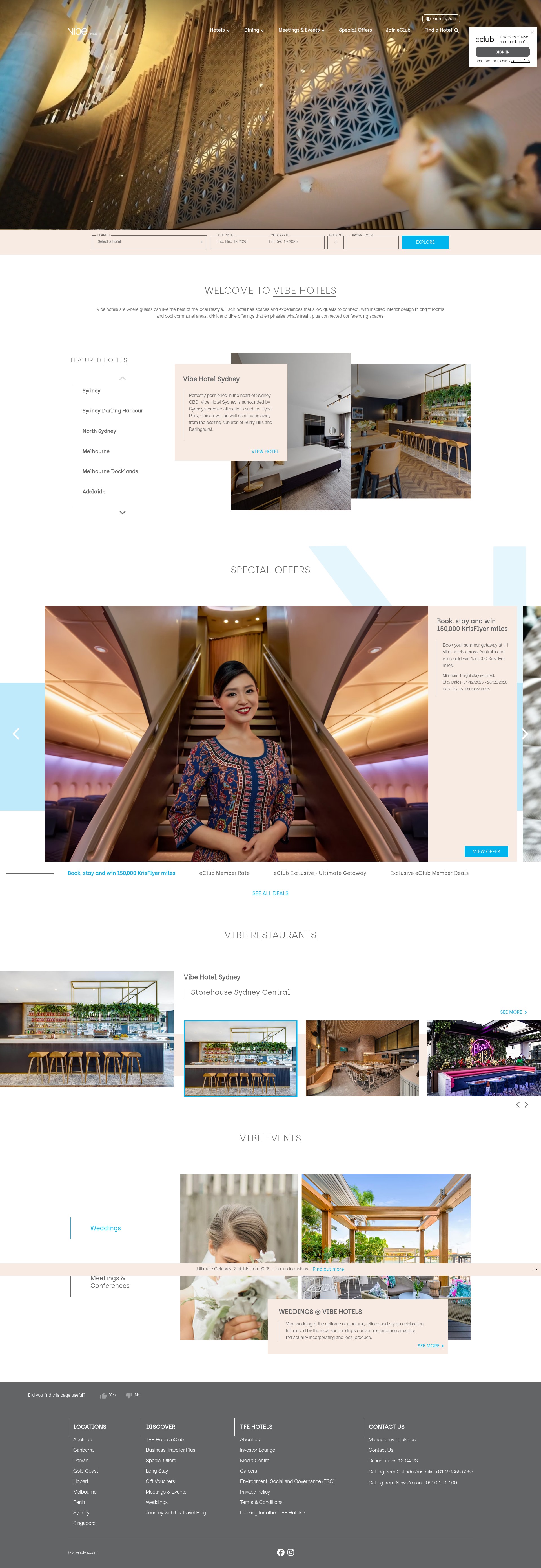 Screenshot of vibehotels.com