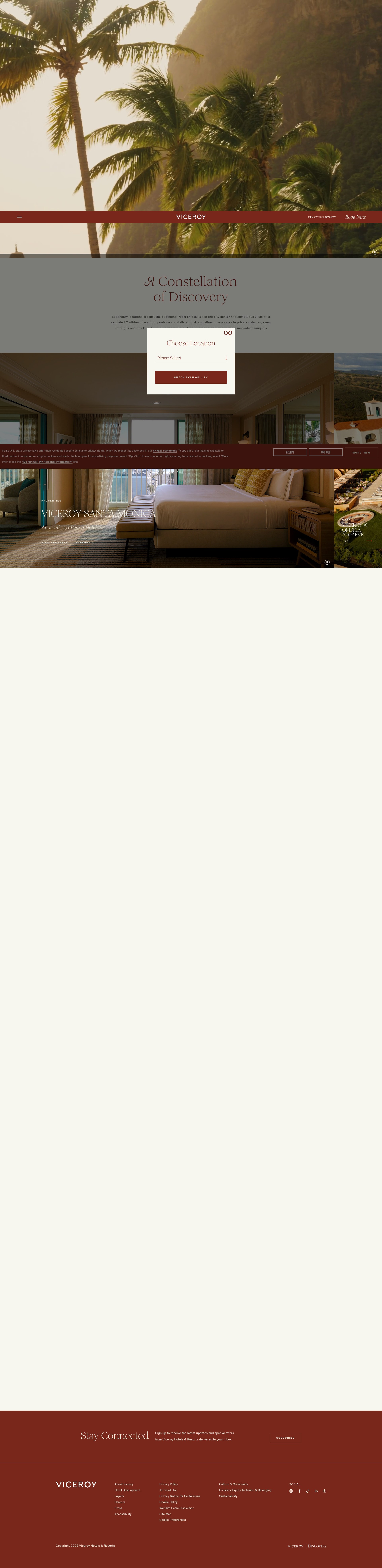 Screenshot of viceroyhotelsandresorts.com