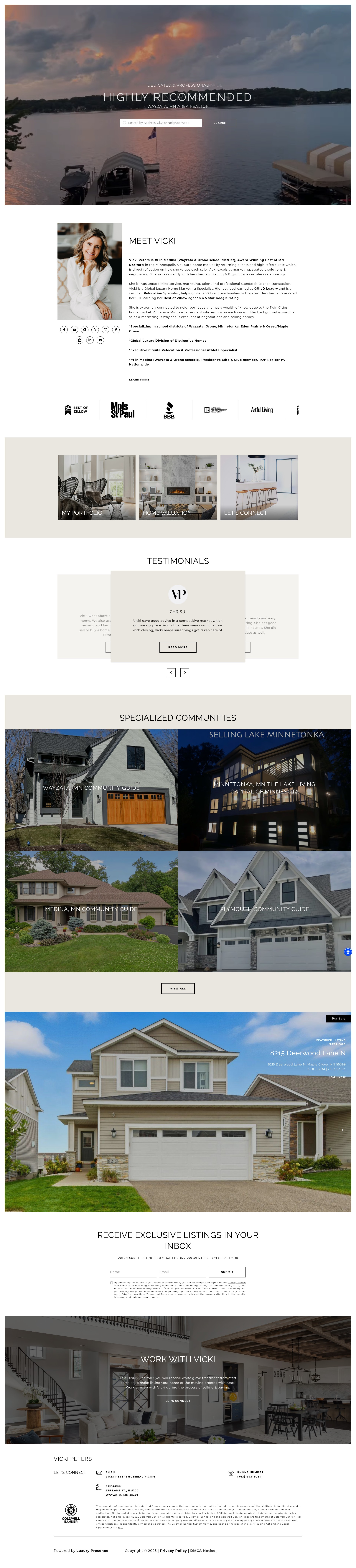 Screenshot of vickipetersrealestate.com