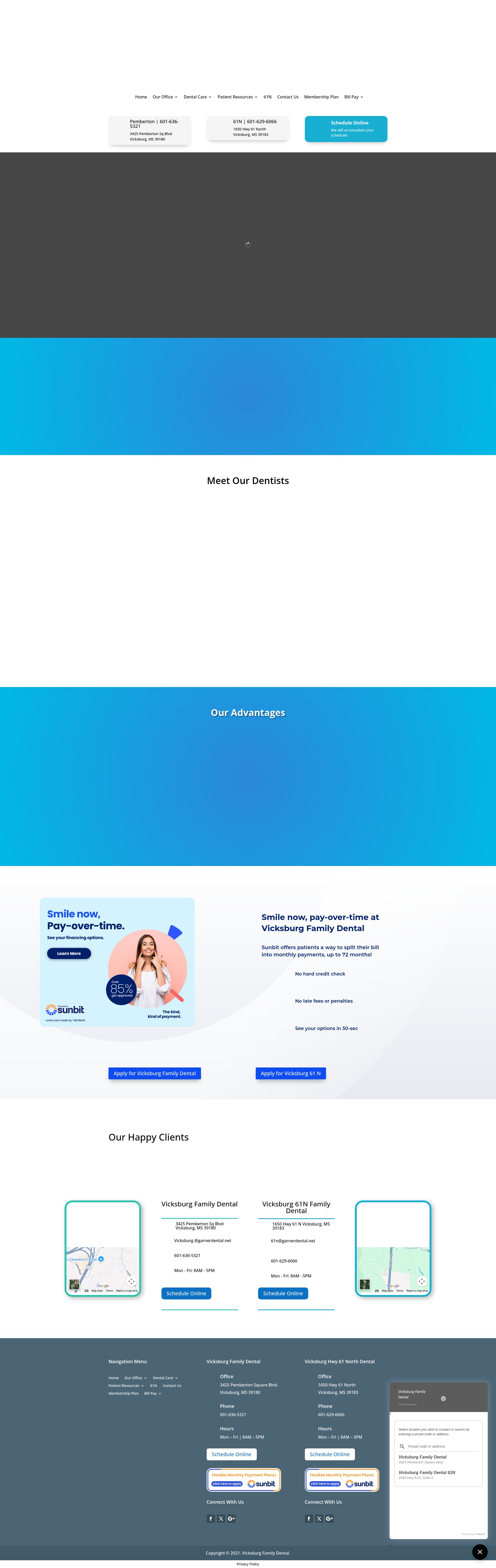 Screenshot of vicksburgfamilydentalgroup.com