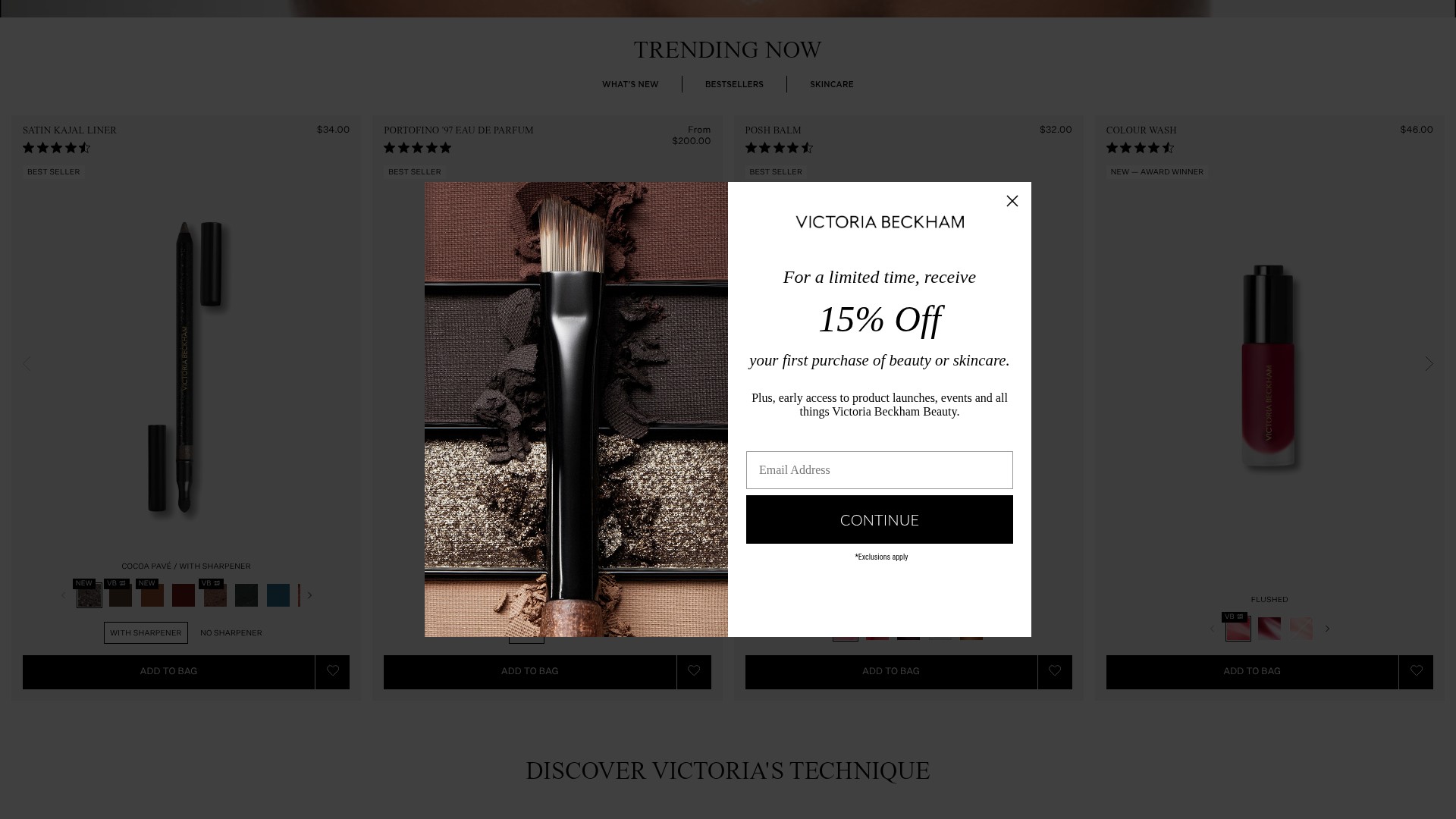 Screenshot of victoriabeckhambeauty.com