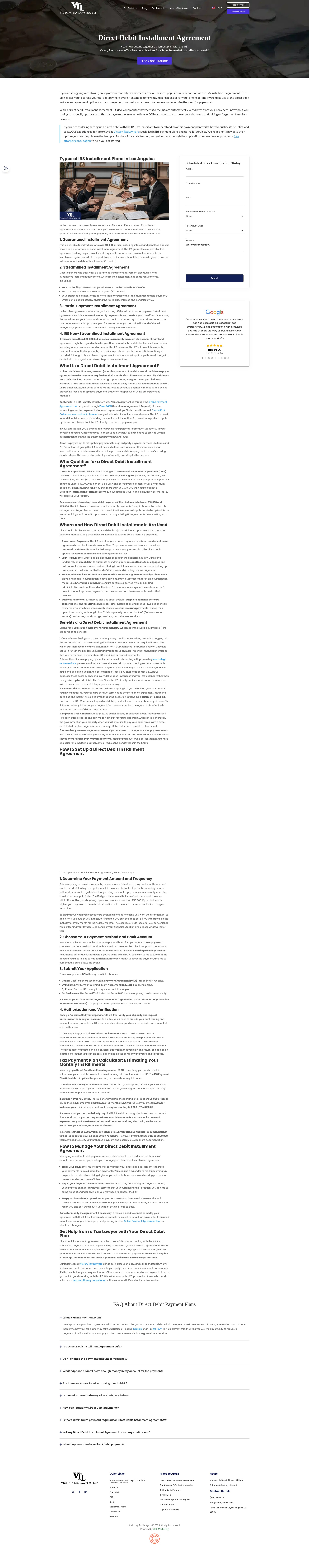 Screenshot of victorytaxlaw.com
