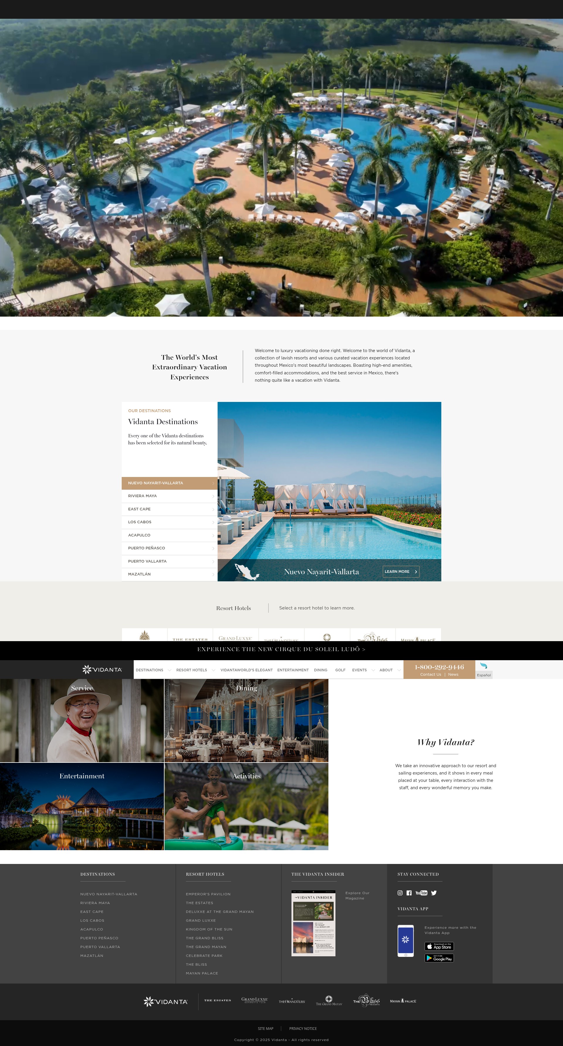 Screenshot of vidanta.com
