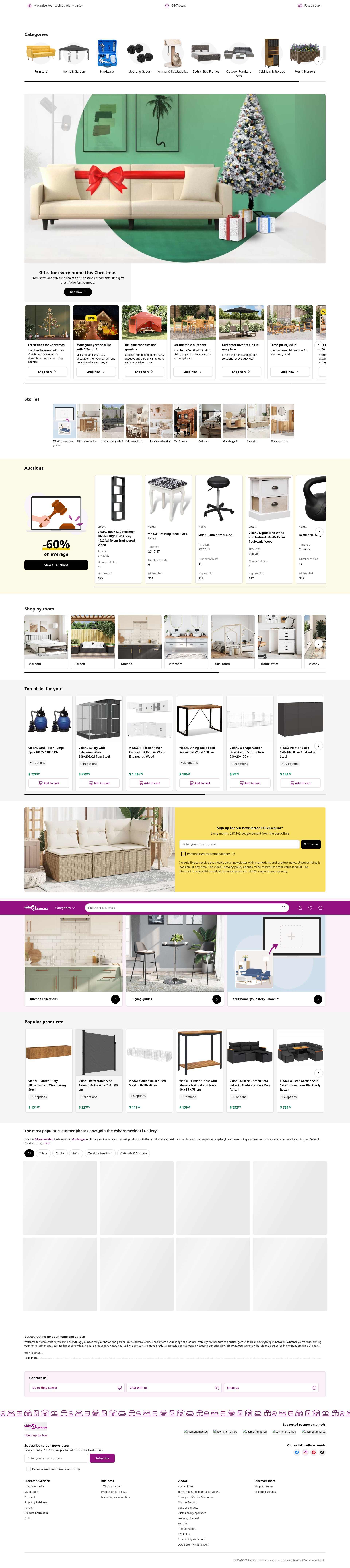 Screenshot of vidaxl.com.au