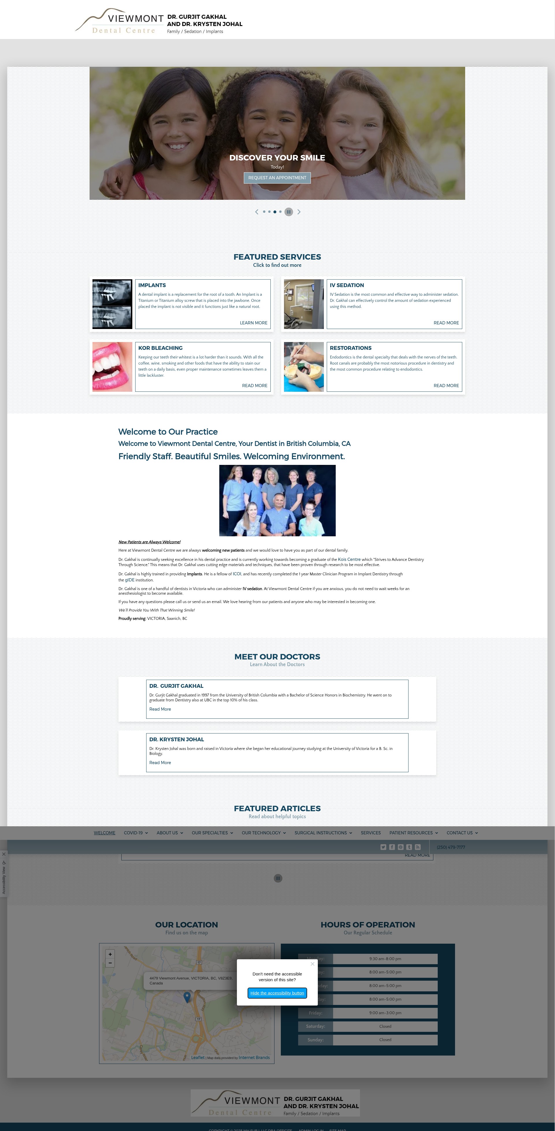 Screenshot of viewmontdentalcentre.com