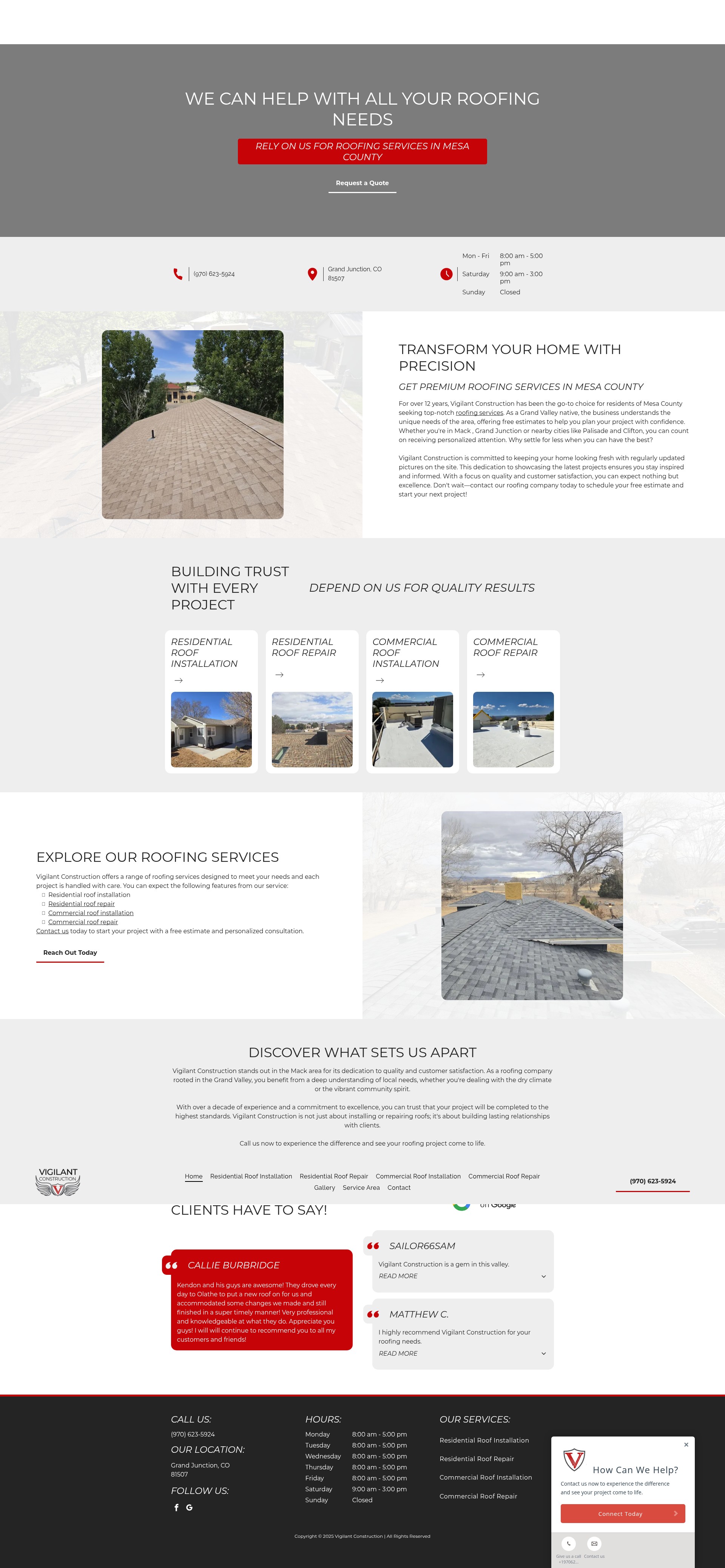 Screenshot of vigilantconstructionllc.com