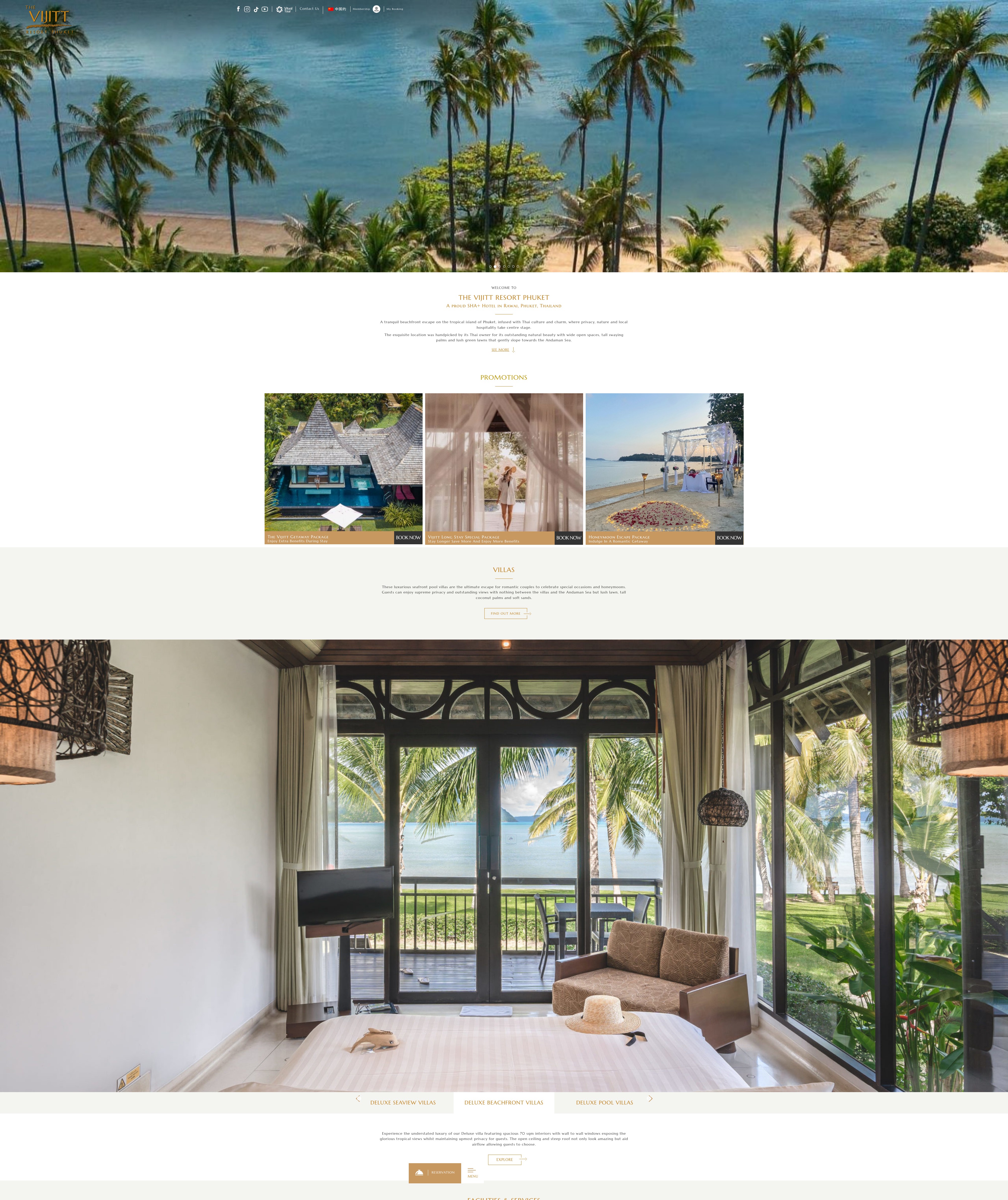 Screenshot of vijittresort.com