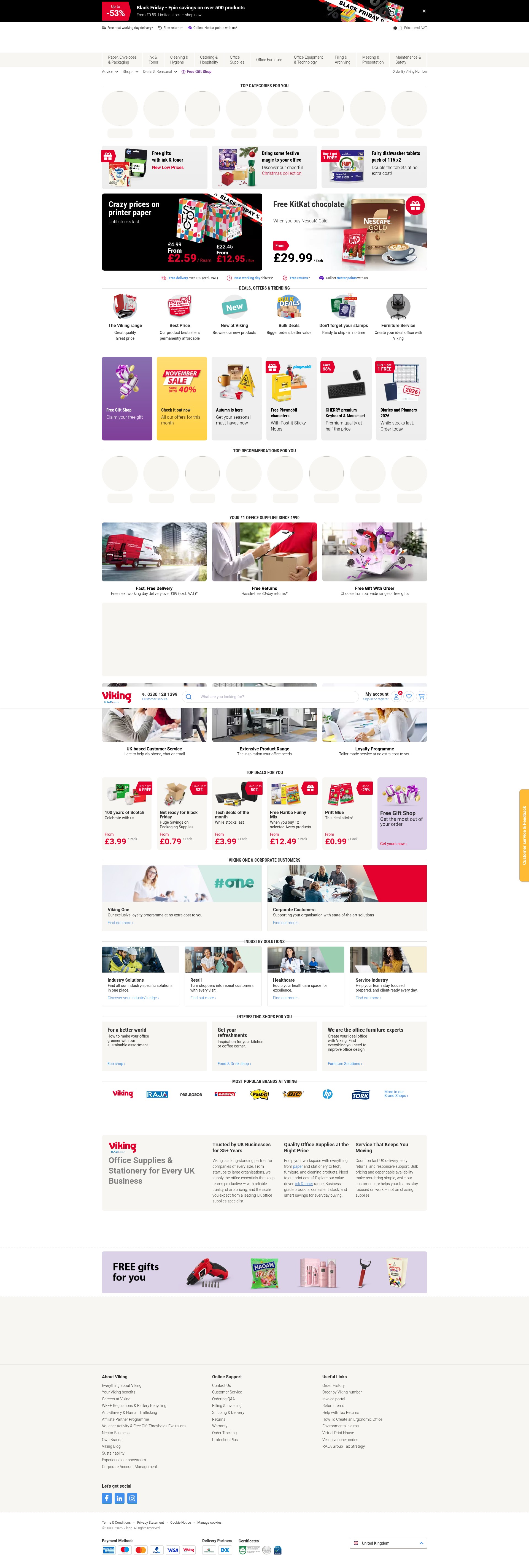 Screenshot of viking-direct.co.uk