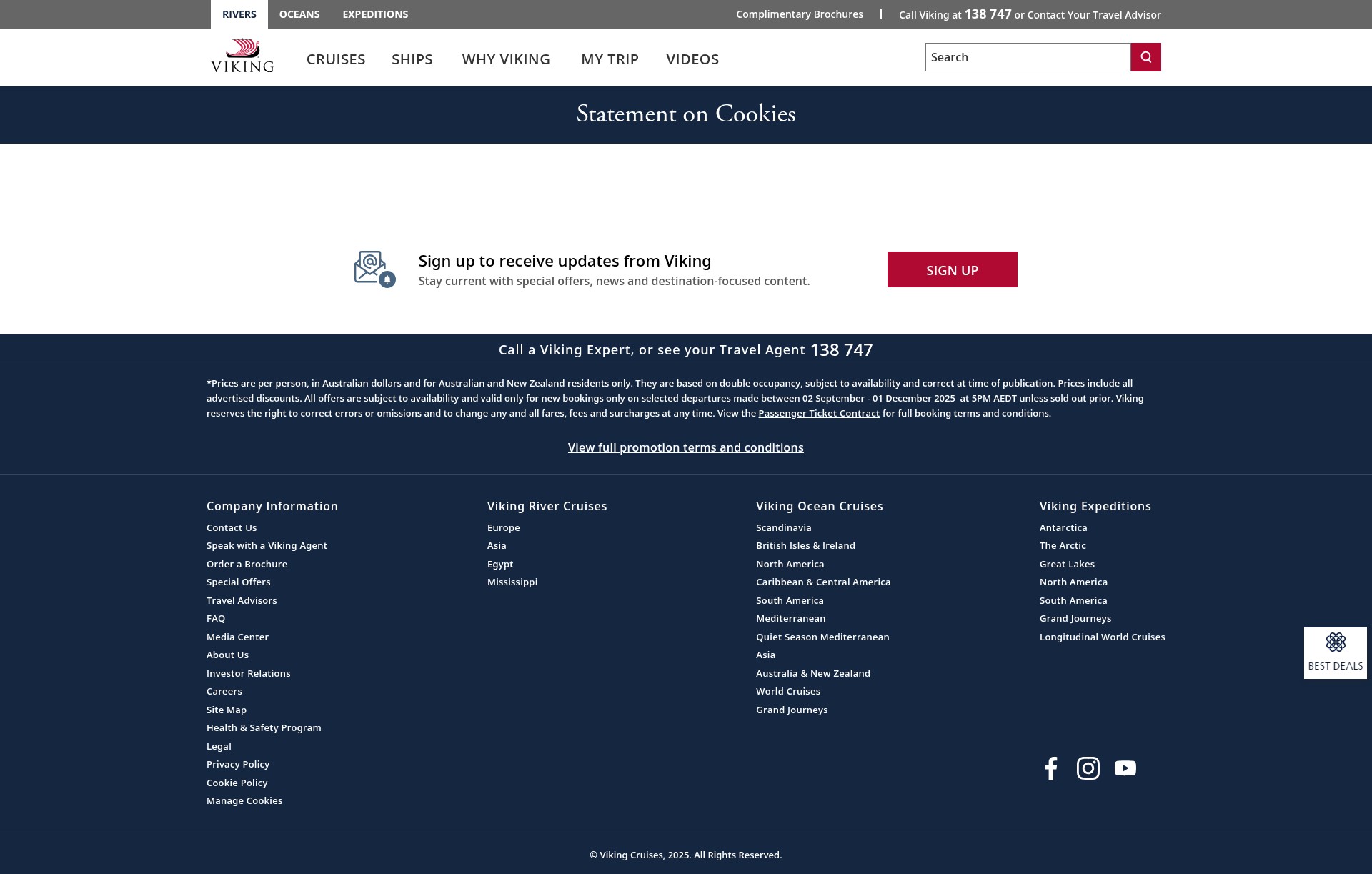 Screenshot of vikingrivercruises.com.au