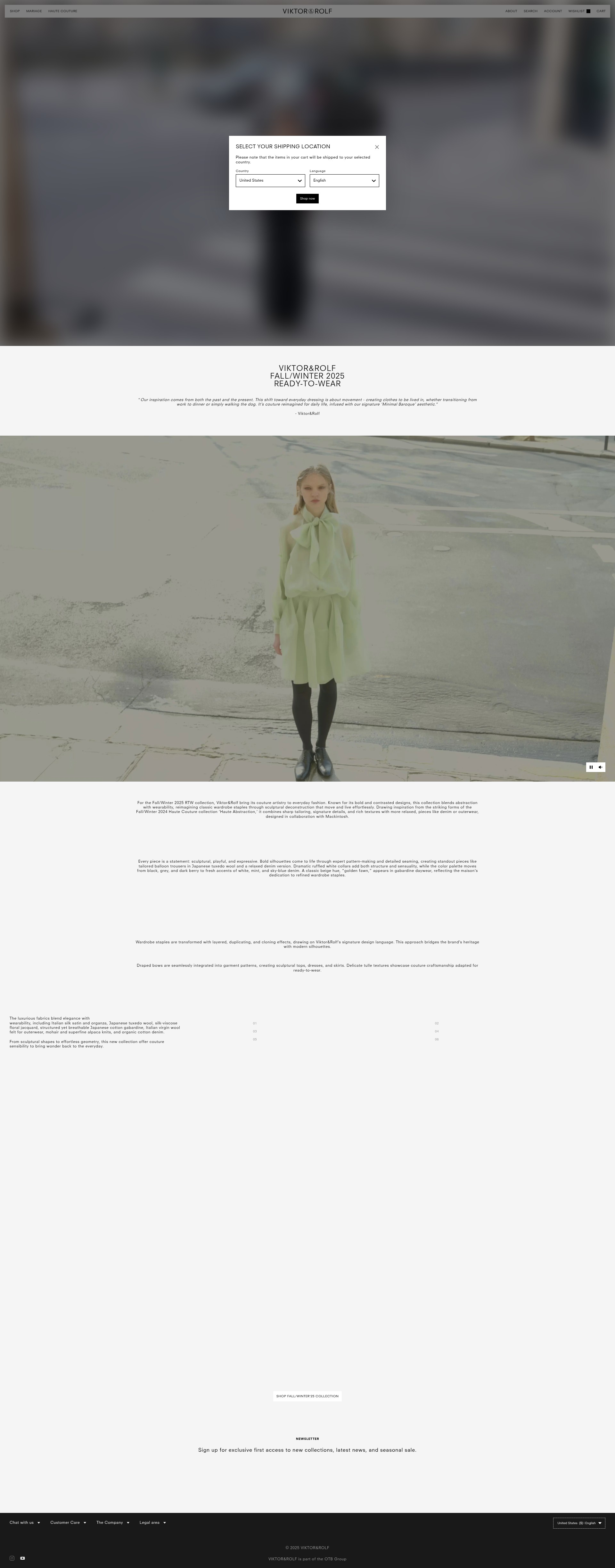 Screenshot of viktor-rolf.com