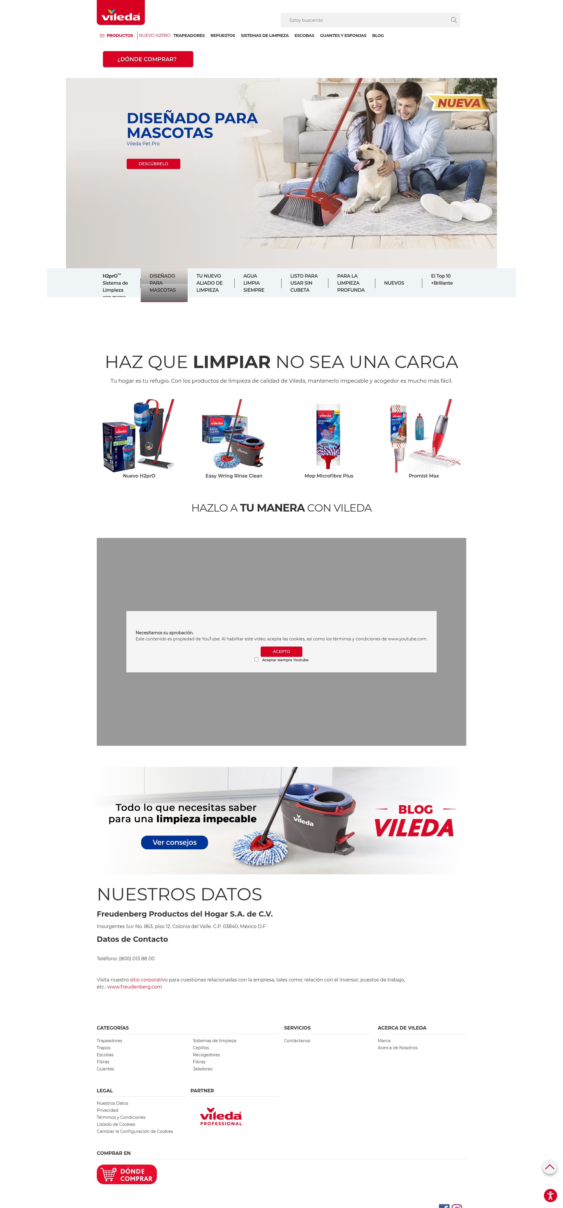 Screenshot of vileda.mx