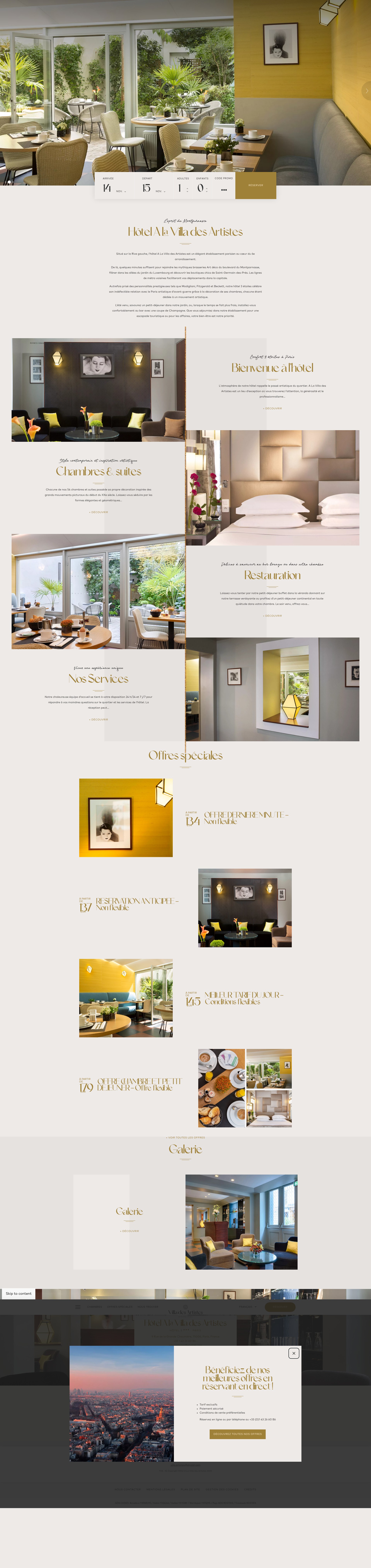 Screenshot of villa-artistes.com