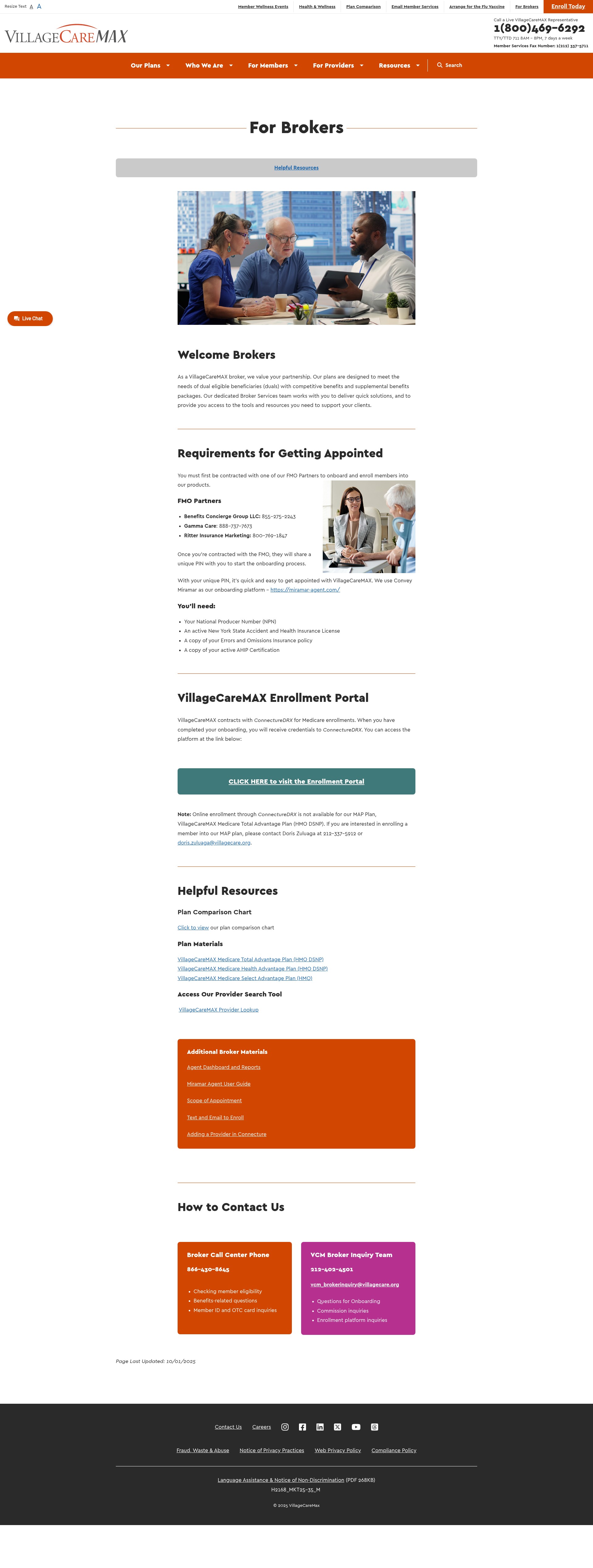 Screenshot of villagecaremax.org