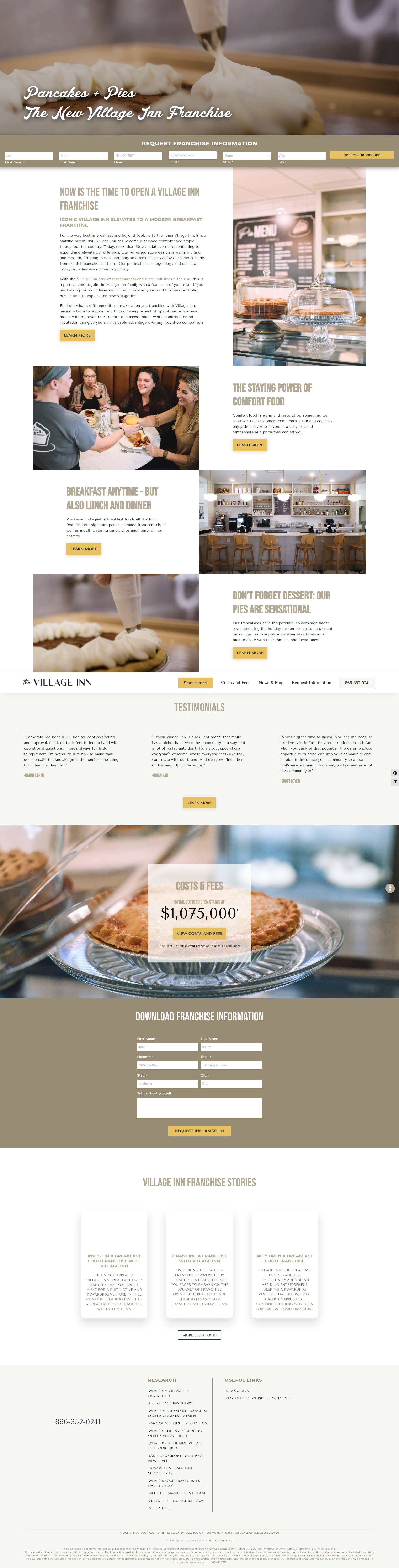 Screenshot of villageinnfranchising.com