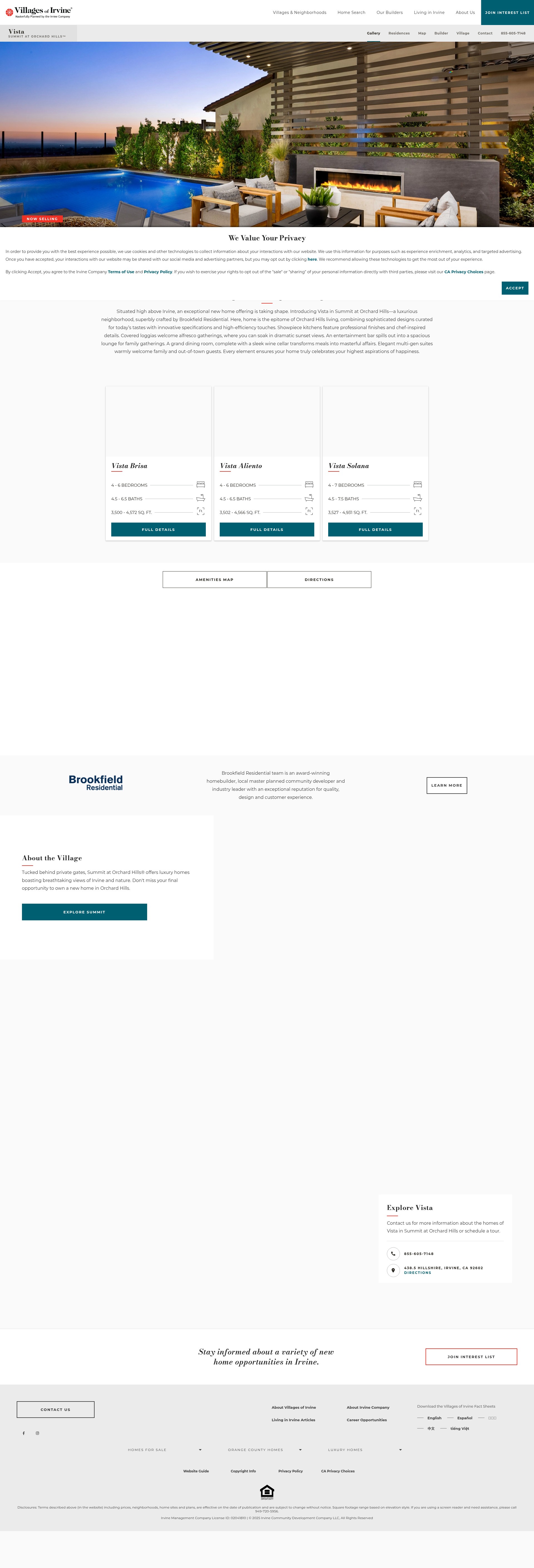 Screenshot of villagesofirvine.com